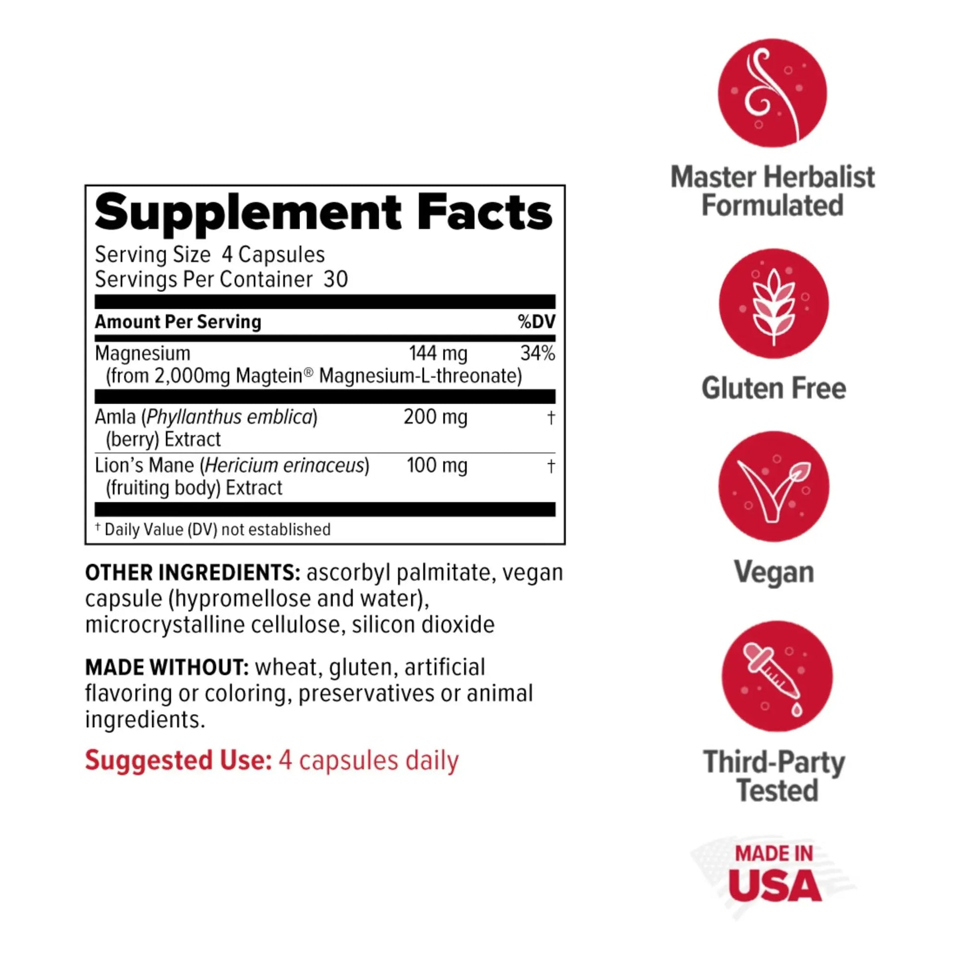 Redd Remedies, Brain Awakening, Supports Cognitive Function and Focus, 120 Vegan Capsules Redd Remedies Au supplements