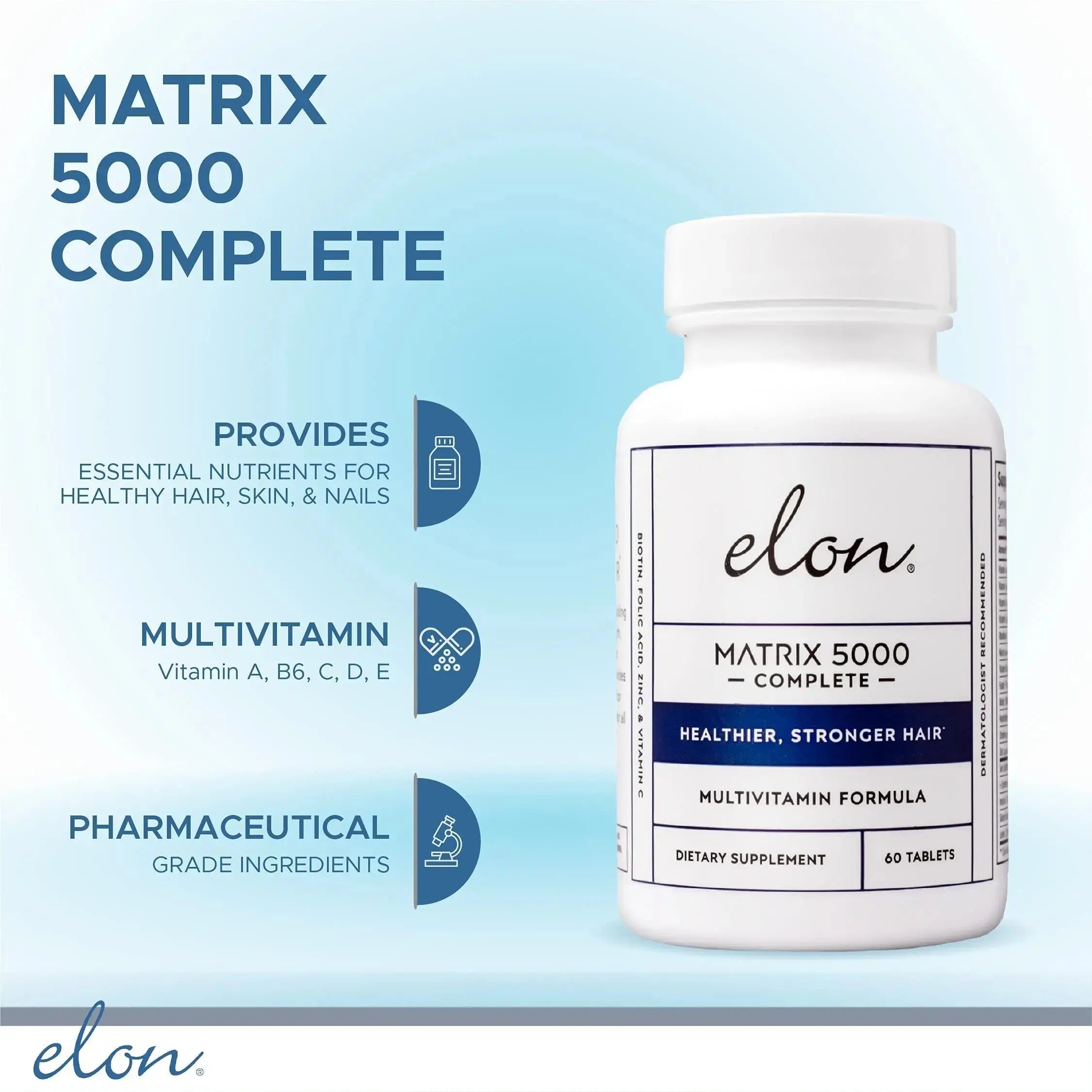 Elon Matrix 5000 Complete Multivitamin (60 Day Supply) Concentrated Hair Serum Elon Au supplements
