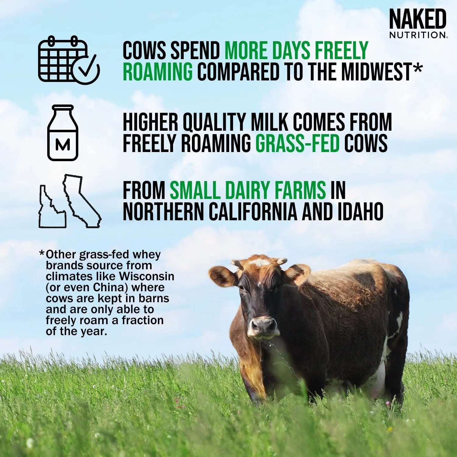 NAKED WHEY 5LB 100% Grass Fed Unflavored Whey Protein Powder - US Farms NAKED Au supplements