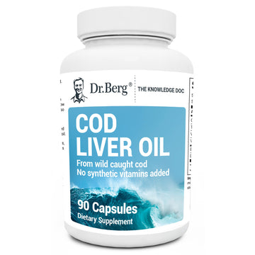 Dr. Berg Cod Liver Oil Capsules - New Formula Without OxBile - Rich in Omega-3 Fatty Dr. Berg Nutritionals Au supplements