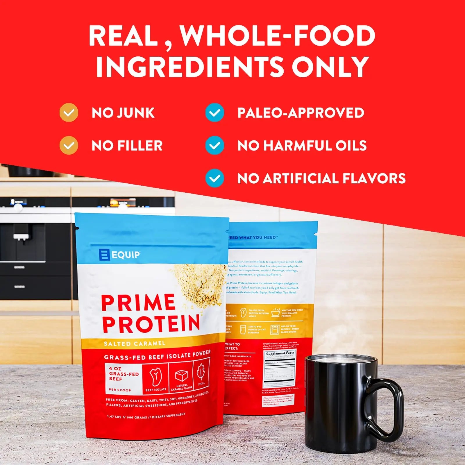 Equip Foods Prime Protein - Grass Fed Beef Protein Powder Isolate - Paleo and Keto Equip Au supplements