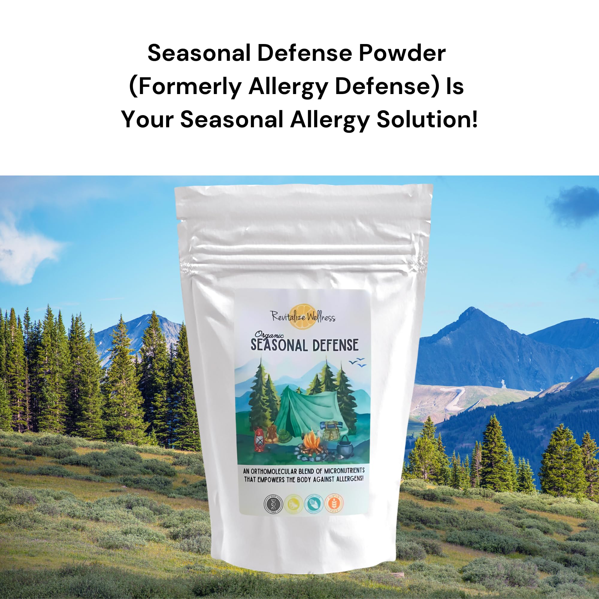 Revitalize Wellness Organic Seasonal Defense Powder Formerly Allergy Defense | Bromelain, Vitamin B3, Vitamin C, Quercetin, and NAC | No Sugar Added | Fruit Punch Flavor | 30 Servings Revitalize Wellness Au supplements