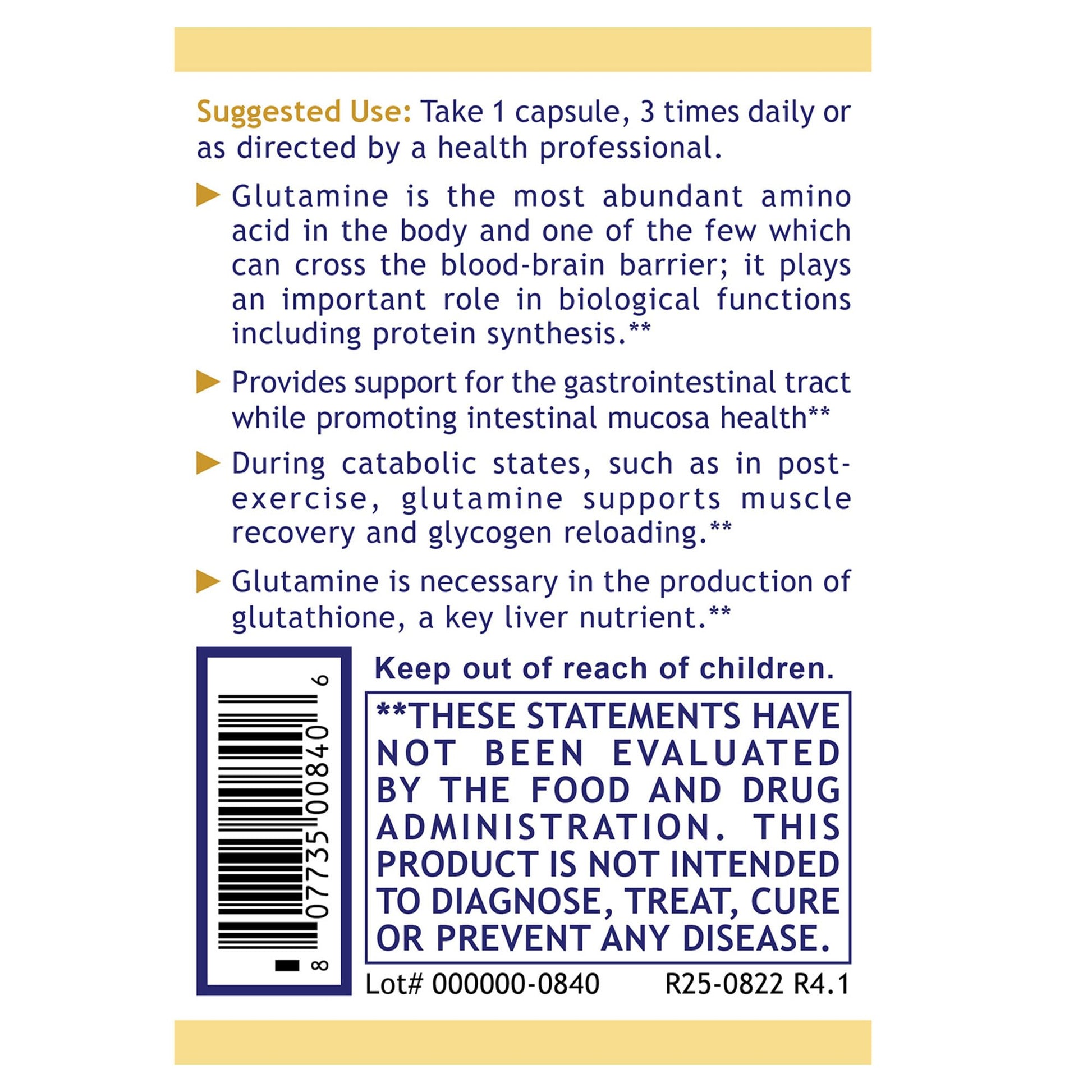 Premier Glutamine by Premier Research Labs --100 caps Premier Research Labs Au supplements