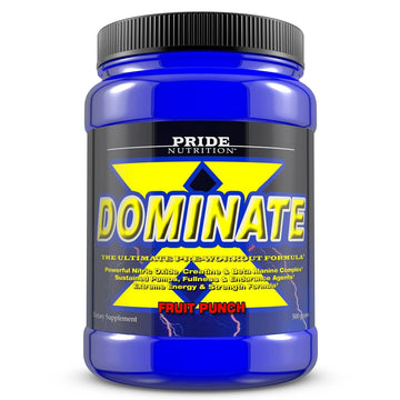 #1 Pre Workout - Dominate X 500g - Best Nitric Oxide & Creatine Pre-Workout Formula Pride Nutrition Au supplements