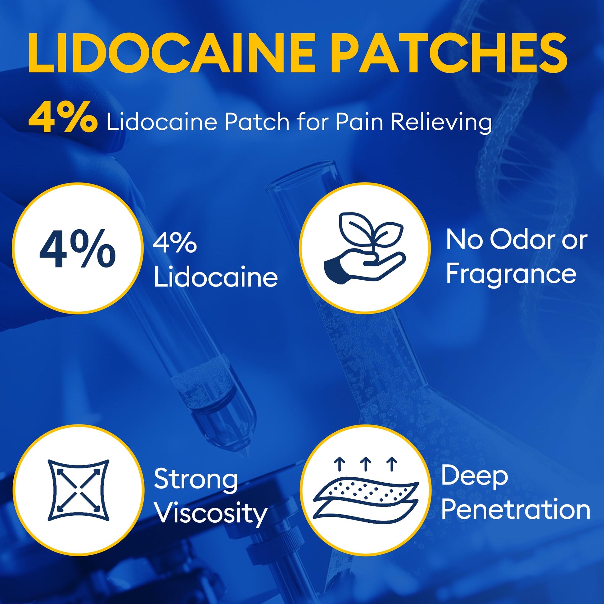 SZLGANG 4% Lidocaine Pain Relief Patches - (Large, 30, Count) Maximum Strength Relief for Back, Neck, Shoulder, Joint & Muscle Pain, 3.9”x 5.5”-03CCD SZLGANG Au supplements