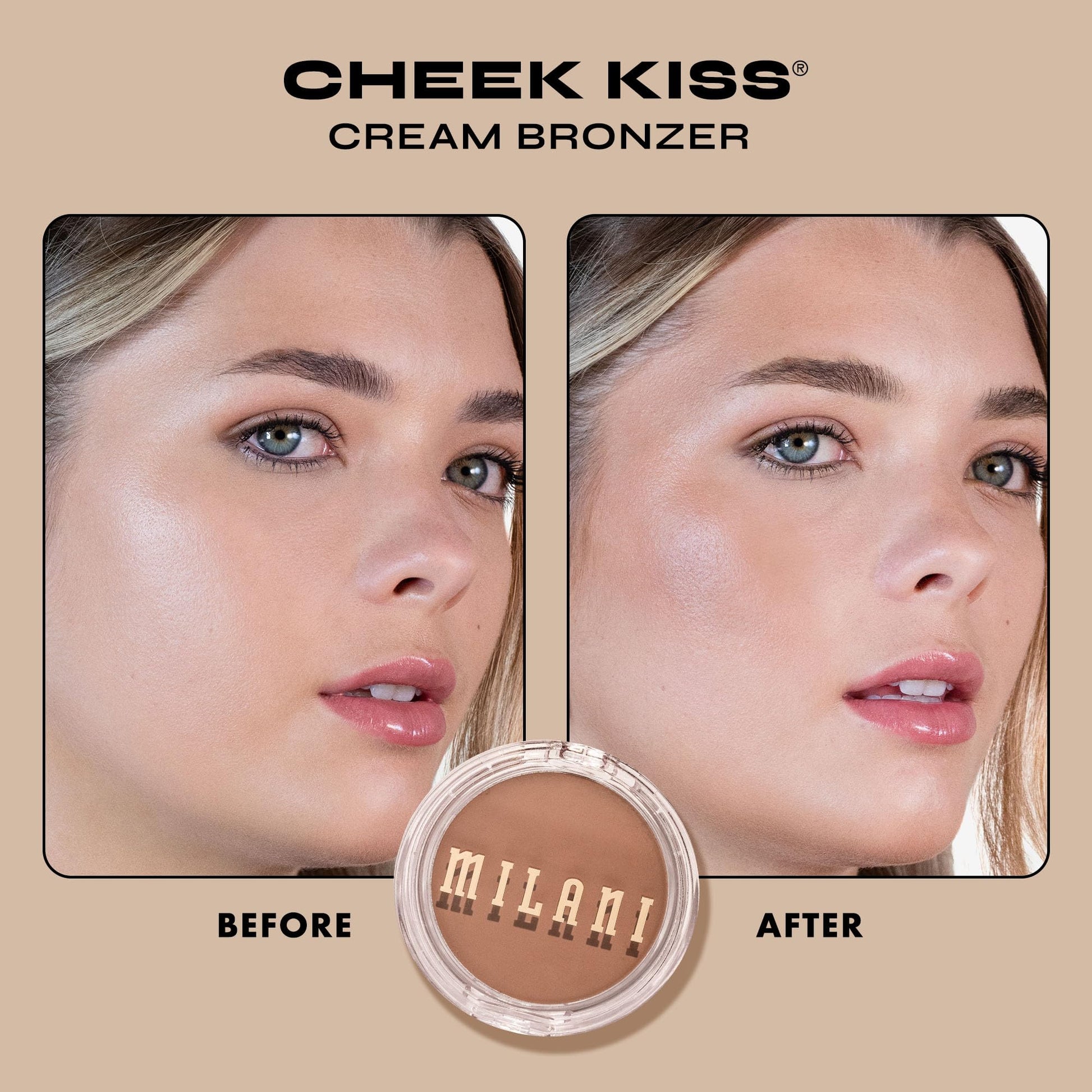 Milani Cheek Kiss Cream Bronzer, 110 - Hey Honey, Vegan & Cruelty-Free, Made in Korea, Lightweight Glow, Soft Matte Finish Milani Au supplements