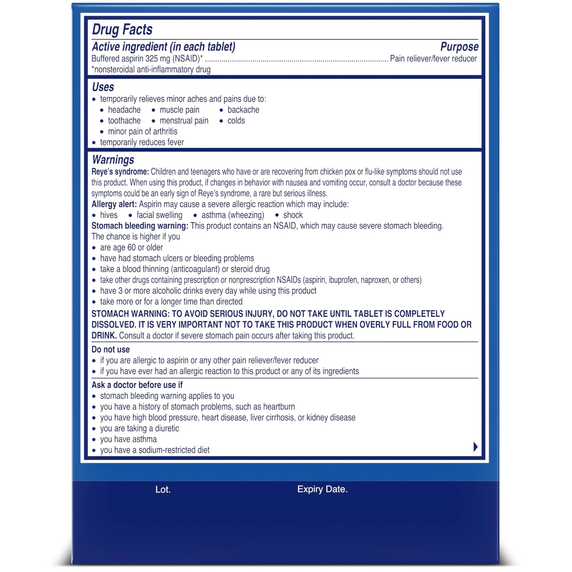 Alka-Seltzer Pain Relief, Aspirin Effervescent Tablets for Fast Pain Relief, 72 Ct Alka-Seltzer Au supplements