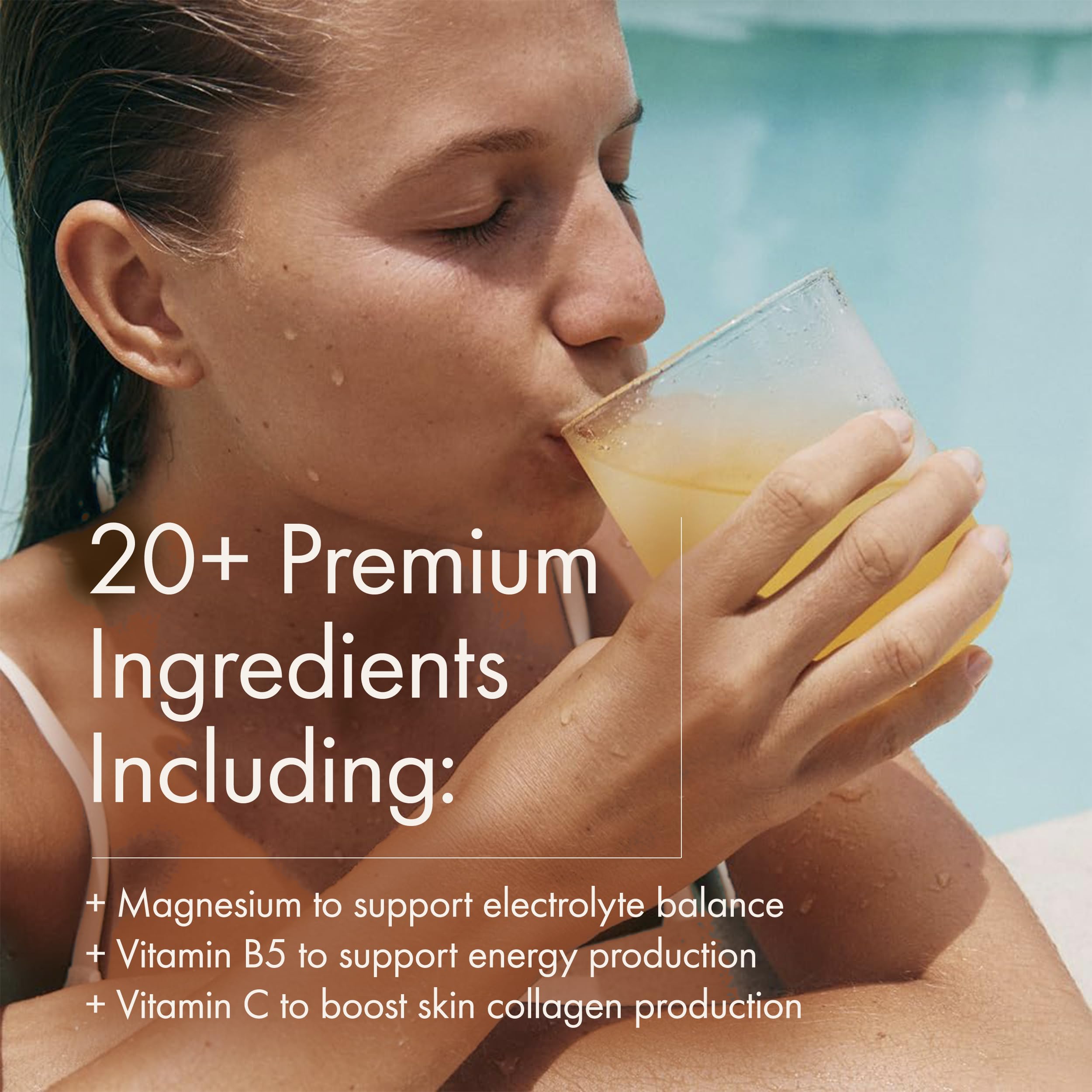 WelleCo HydroProtein Elixir, Potassium Electrolyte Powder with 15g Vegan Protein for Energy, Healthy Hair, Skin & Nails, Easy to Digest Powdered Electrolytes, Passionfruit, 9.5oz Jar WelleCo Au supplements