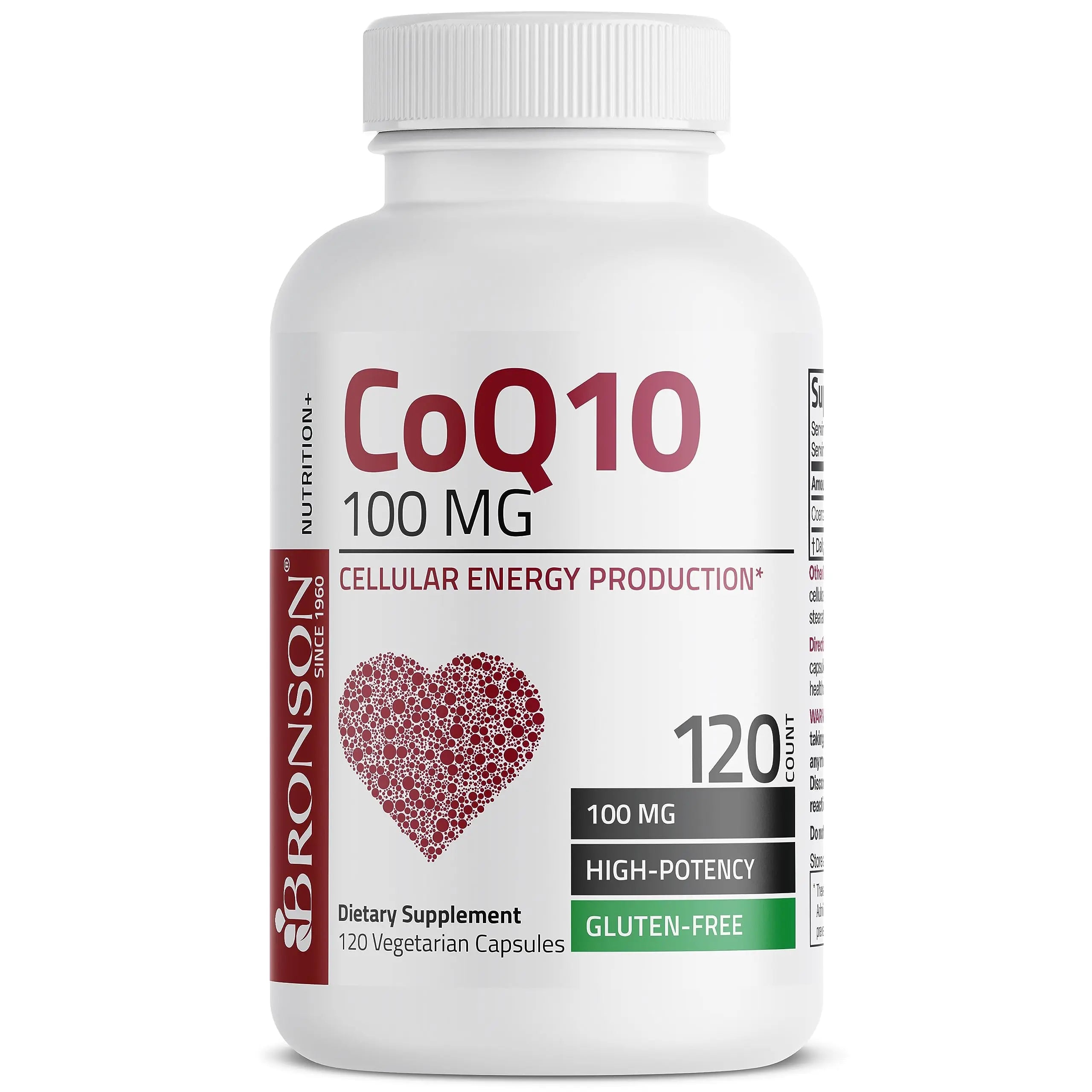 Bronson CoQ10 100 MG High Potency Cellular Energy Production, 120 Vegetarian Capsules Bronson Au supplements