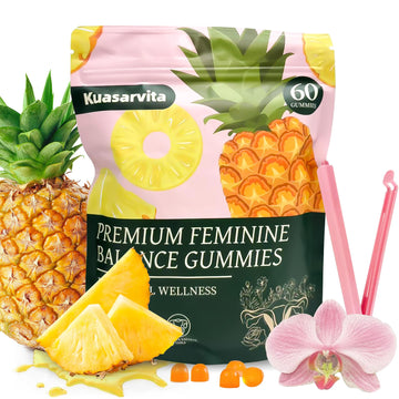 Kuasarvita Peeshlita Women’s Vaginal Probiotics Gummies – pH Balance Support + Feminine Wellness & Comfort, Pineapple Flavor, Natural Probiotic Blend – 60 Gummies Kuasarvita Au supplements
