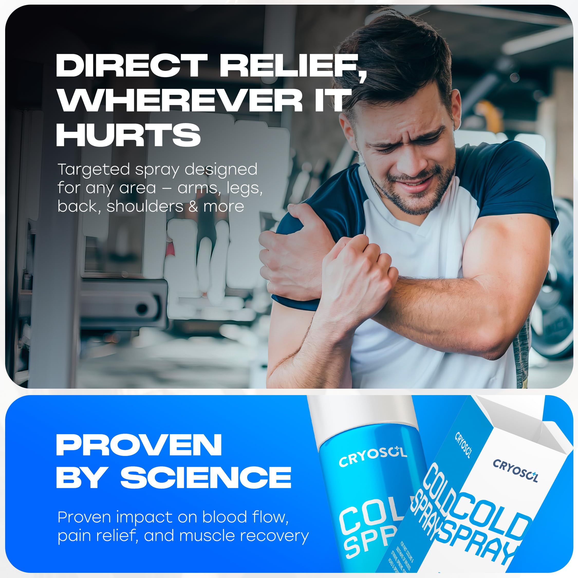 CRYOSOL Freeze Spray for Rapid Relief Anywhere - Pain Relief Spray for Sprains, Strains, Bruises, Aches and Sports Injuries - Cryotherapy for Instant Cooling Relief - 200ml / 6.76 fl oz Venture Healthcare Au supplements