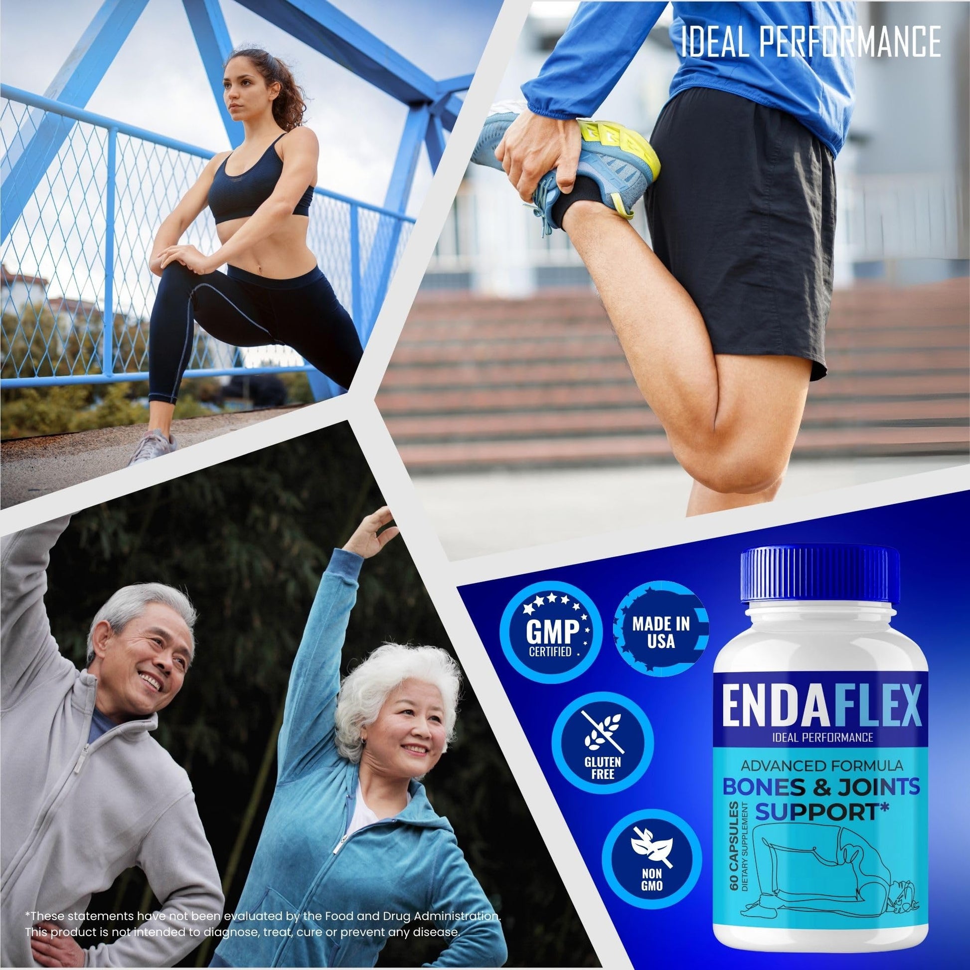 Endaflex Capsules, Advanced Joint Support Supplement Pills for Mobility and Comfort - Maximum Strength, Official Enda Flex Joint Support All Natural Formula, Premium Enda-Flex Reviews (3 Pack) IDEAL PERFORMANCE Au supplements