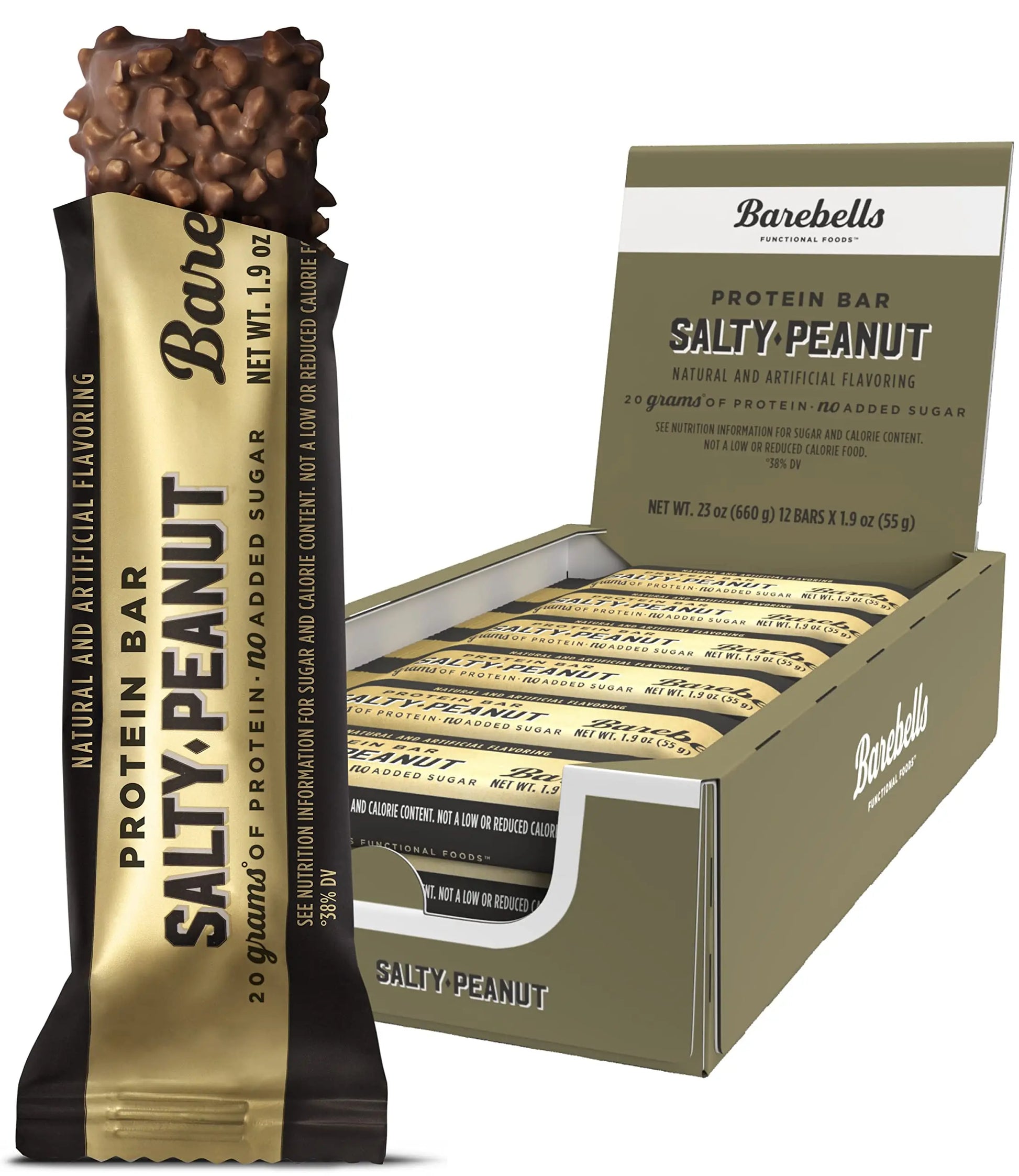 Barebells Salty Peanut Protein Bars, 12 Count - 20g Protein, 1g Sugar Snack Bars BAREBELLS Au supplements