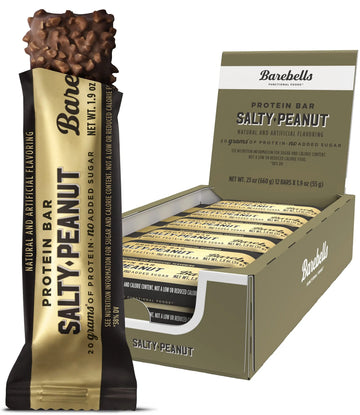Barebells Salty Peanut Protein Bars, 12 Count - 20g Protein, 1g Sugar Snack Bars BAREBELLS Au supplements