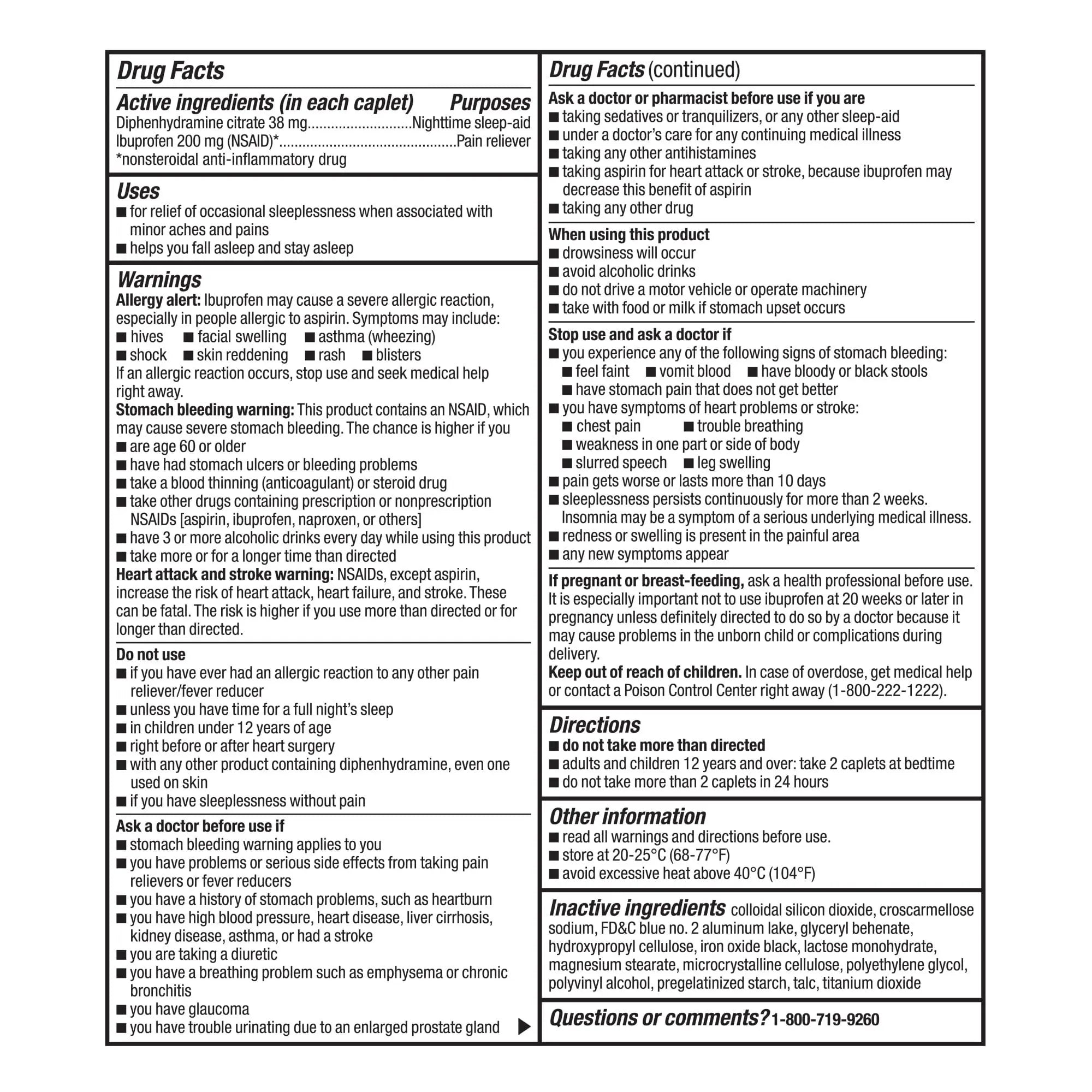 GoodSense Ibuprofen PM, Ibuprofen 200 mg and Diphenhydramine Citrate 38 mg Tablets, Pain Reliever and Nighttime Sleep-Aid GoodSense Au supplements