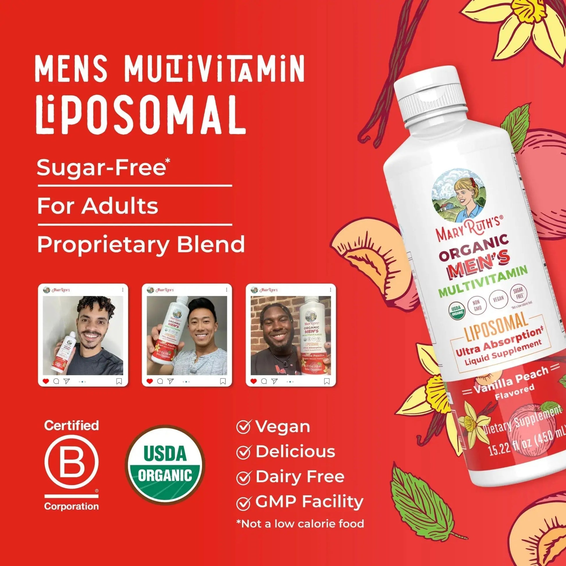 MaryRuth Organics Multivitamin for men | Sugar Free mens Multivitamin | Liquid Vitamins for men | Immune Support Supplement | MaryRuth Organics Au supplements