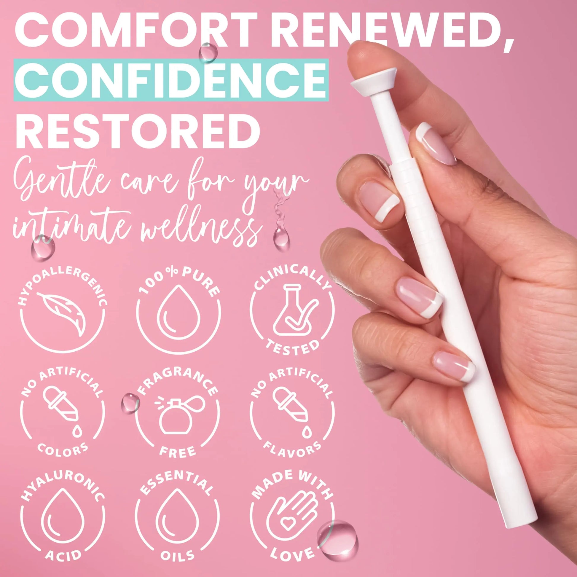 Hydro GYN Vaginal Moisturizer | Long Lasting for Vaginal Dryness & Irritation | Hyaluronic Acid & Vitamin E | Feminine Care Hormone Free | Pre and Post Menopausal | 12 Vaginal Suppositories Terramed Just Think Comfort Au supplements