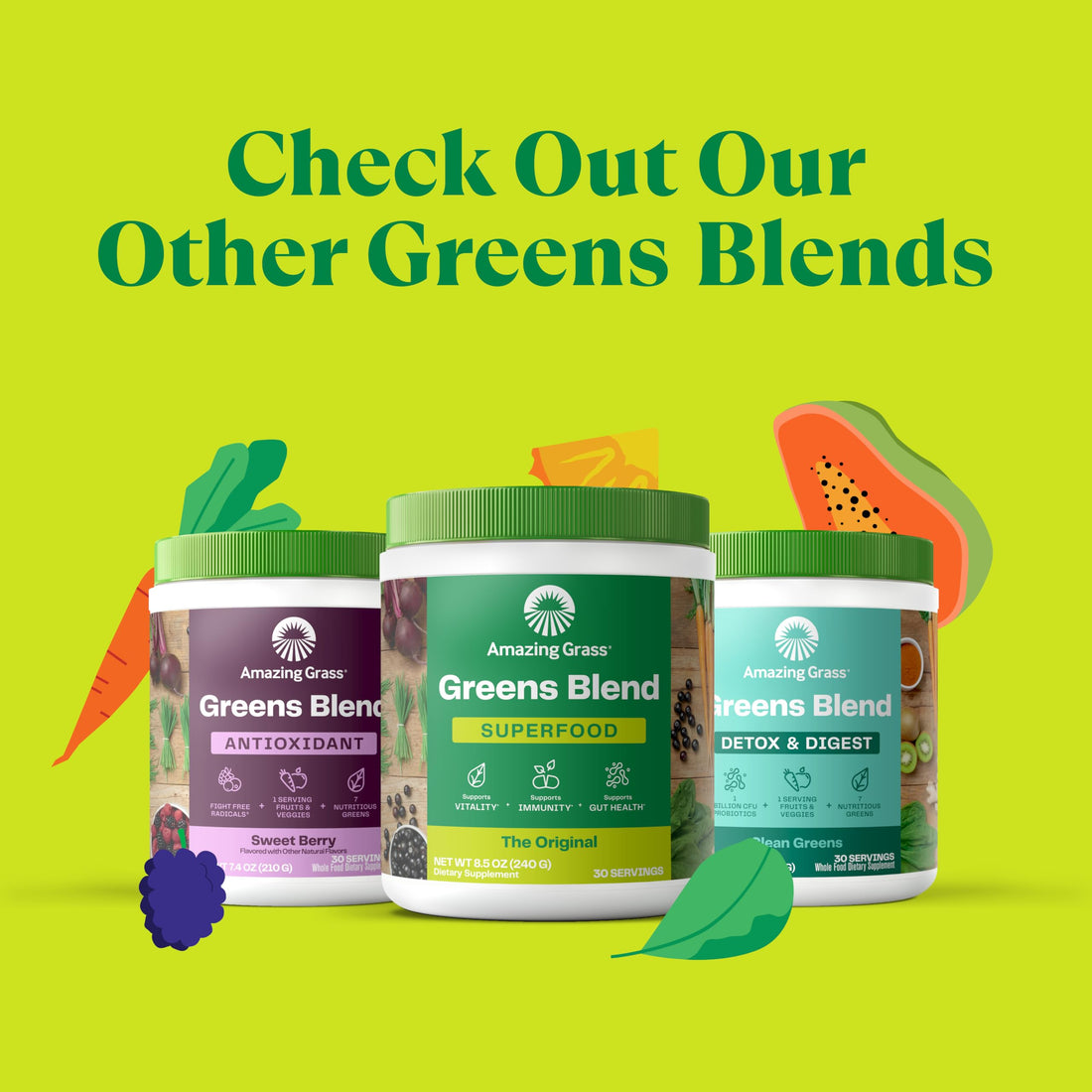 Amazing Grass Kidz Superfood: Organic Greens, Fruits, Veggies, Beet Root Powder & Probiotics for Healthy Kids, Berry Blast, 30 Servings Amazing Grass Au supplements