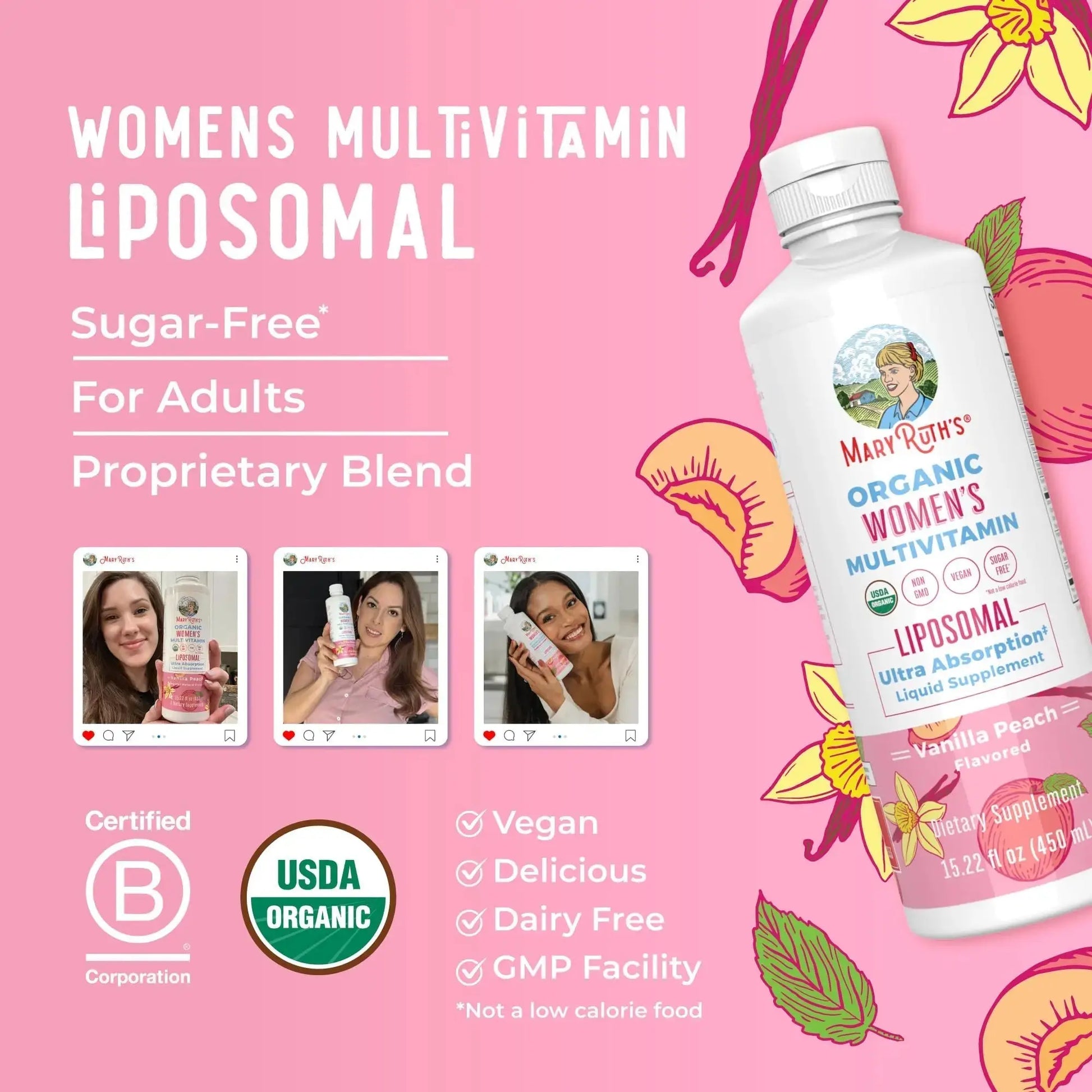 MaryRuth Organics USDA Organic Multivitamin for Women, Sugar Free Womens Multivitamin, Liquid Vitamins for Women MaryRuth Organics Au supplements