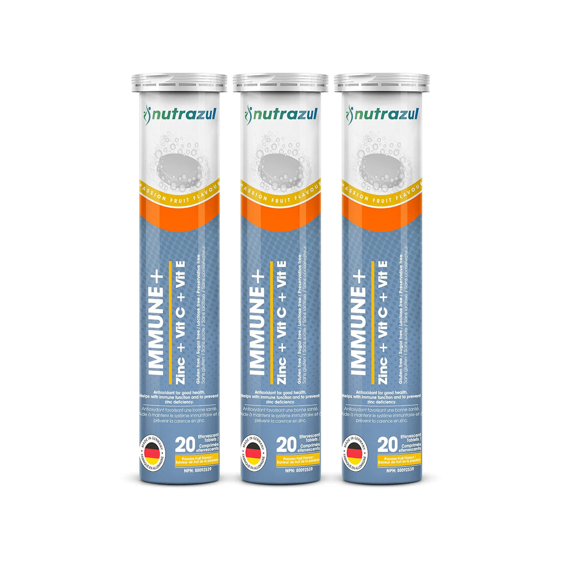 nutrazul Immune+ Effervescent Tablets, Vitamin C, Vitamin E & Zinc Supplement, Supports Overall Wellness with a VIT C, VIT E & Zinc Blend nutrazul Au supplements