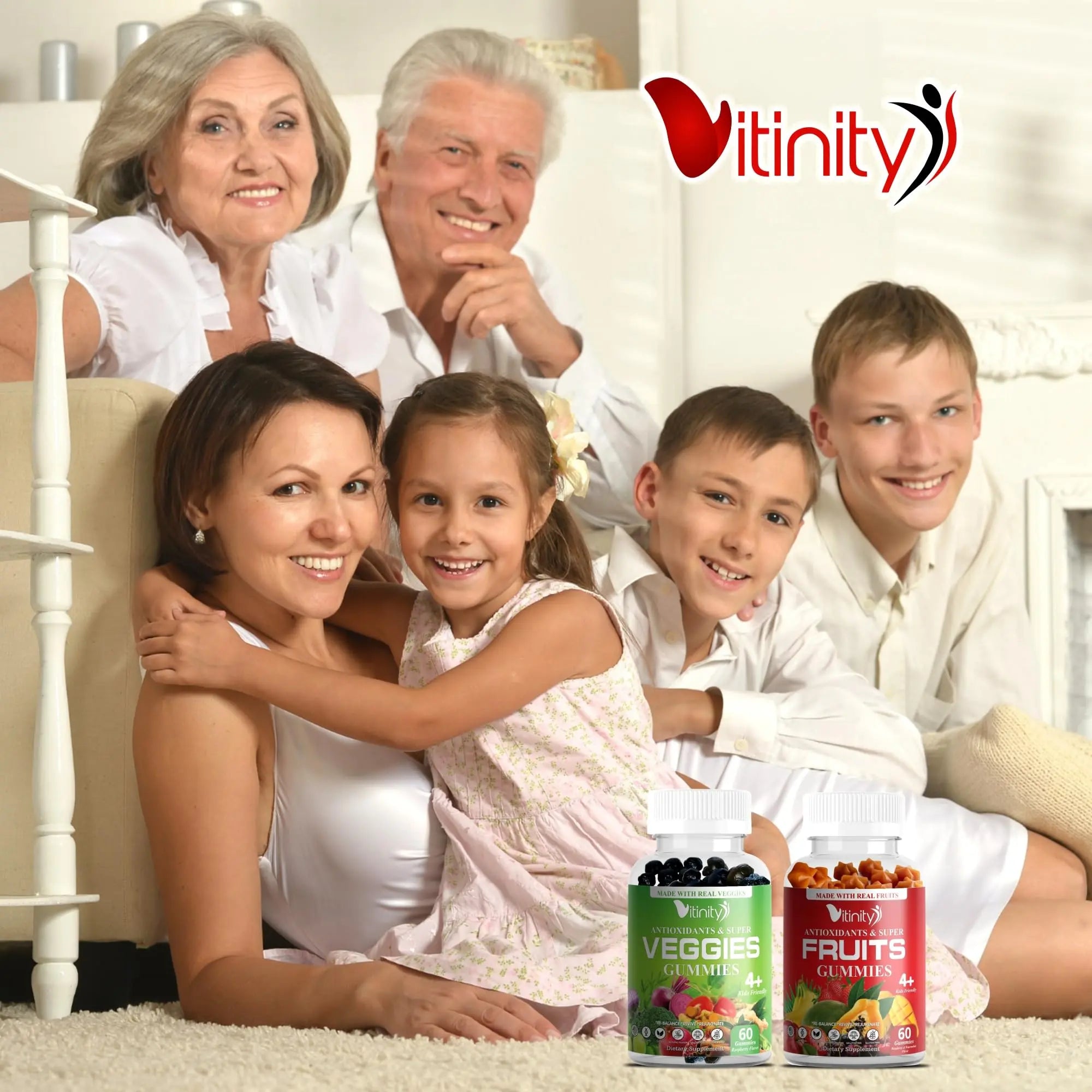 VITINITY Made with Real Fruit-Real Veggie Gummies-Superfood Vegetable Vitamin Sup VITINITY Au supplements