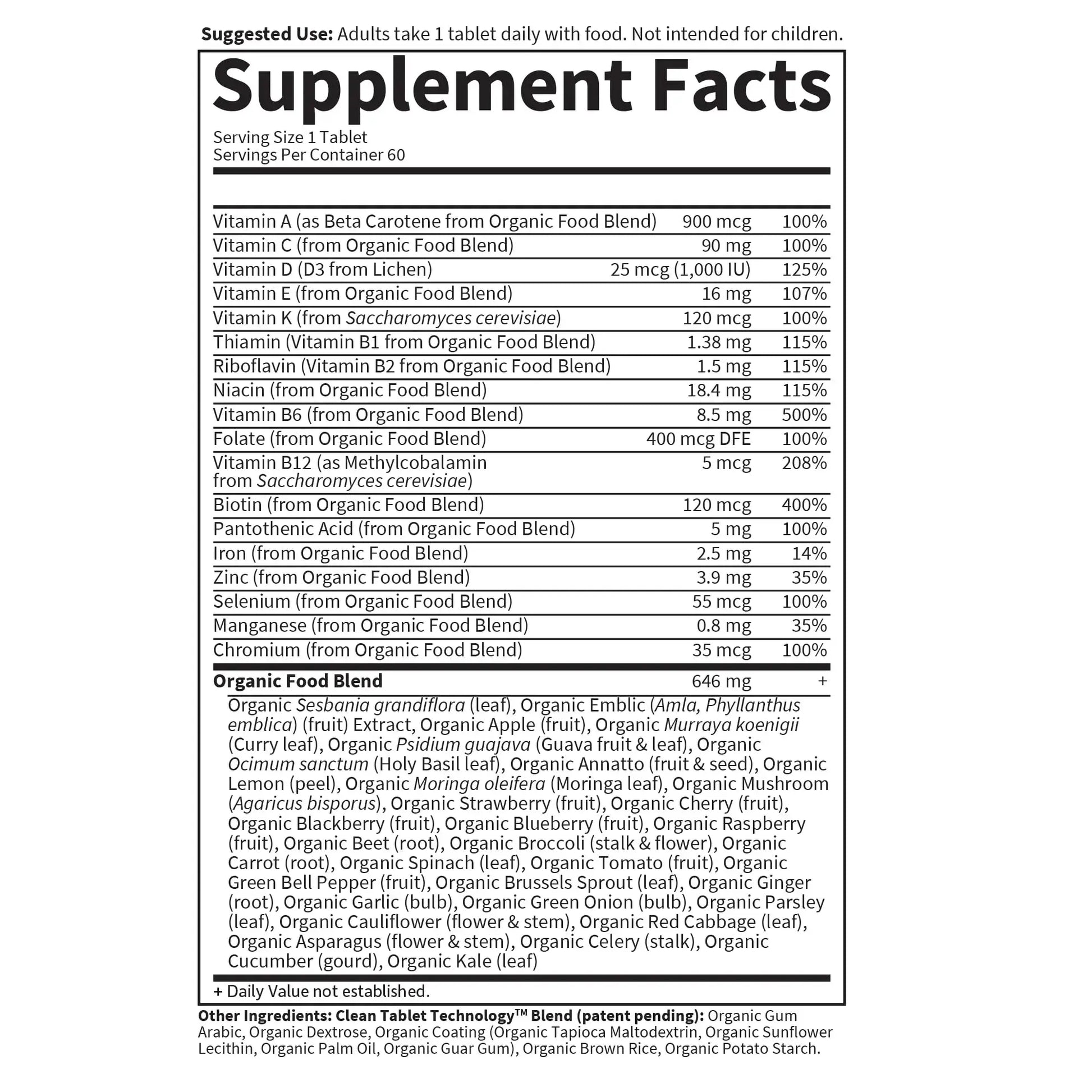 Garden of Life Organics Women's Once Dail,y 60ct & Vitamin Code Vitamin D3 5,000IU, 60ct Garden of Life Au supplements