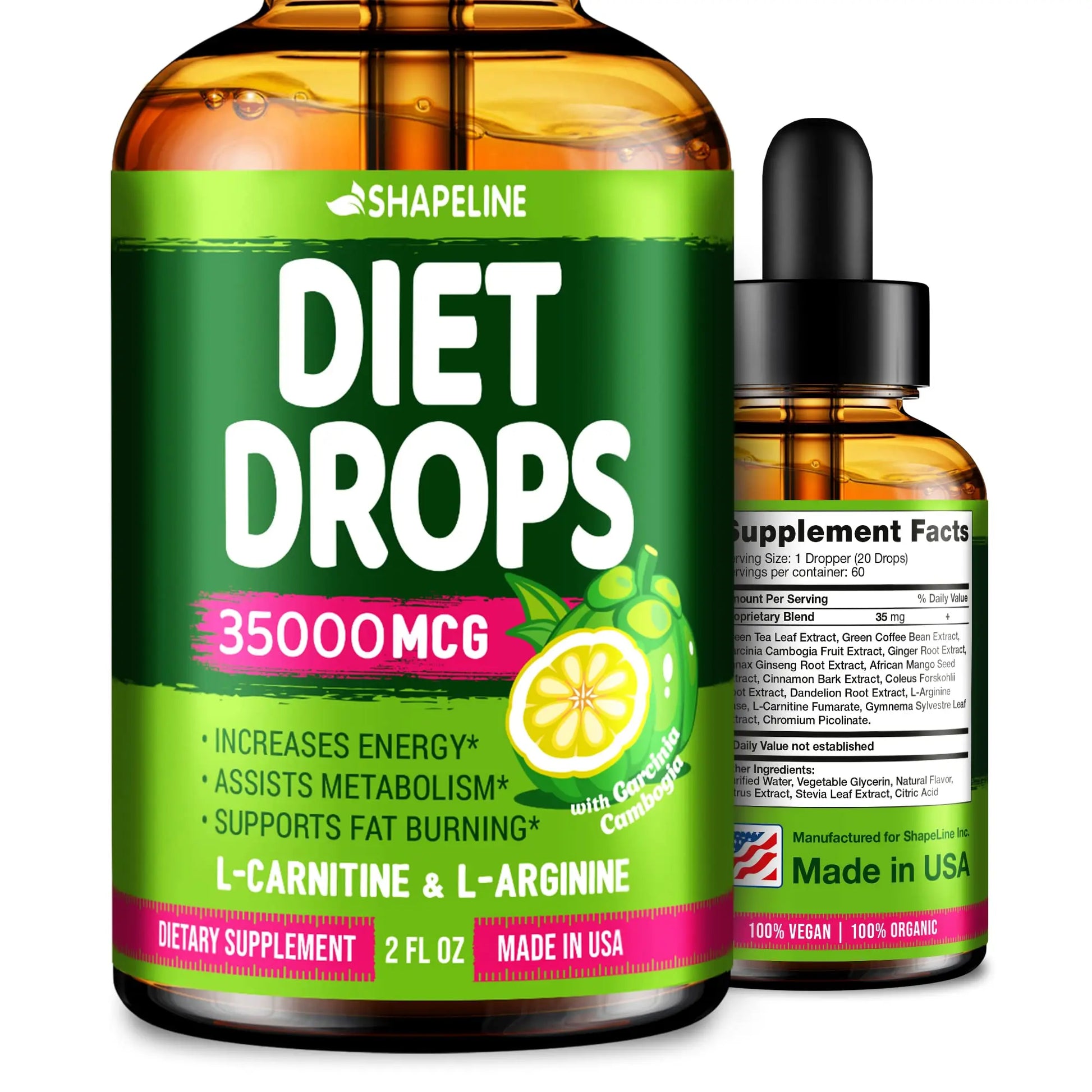 SHAPELINE Weight Loss Drops - Diet Drops 1 Fl Oz & 2 Fl Oz - Made in The USA - Appetite SHAPELINE Au supplements