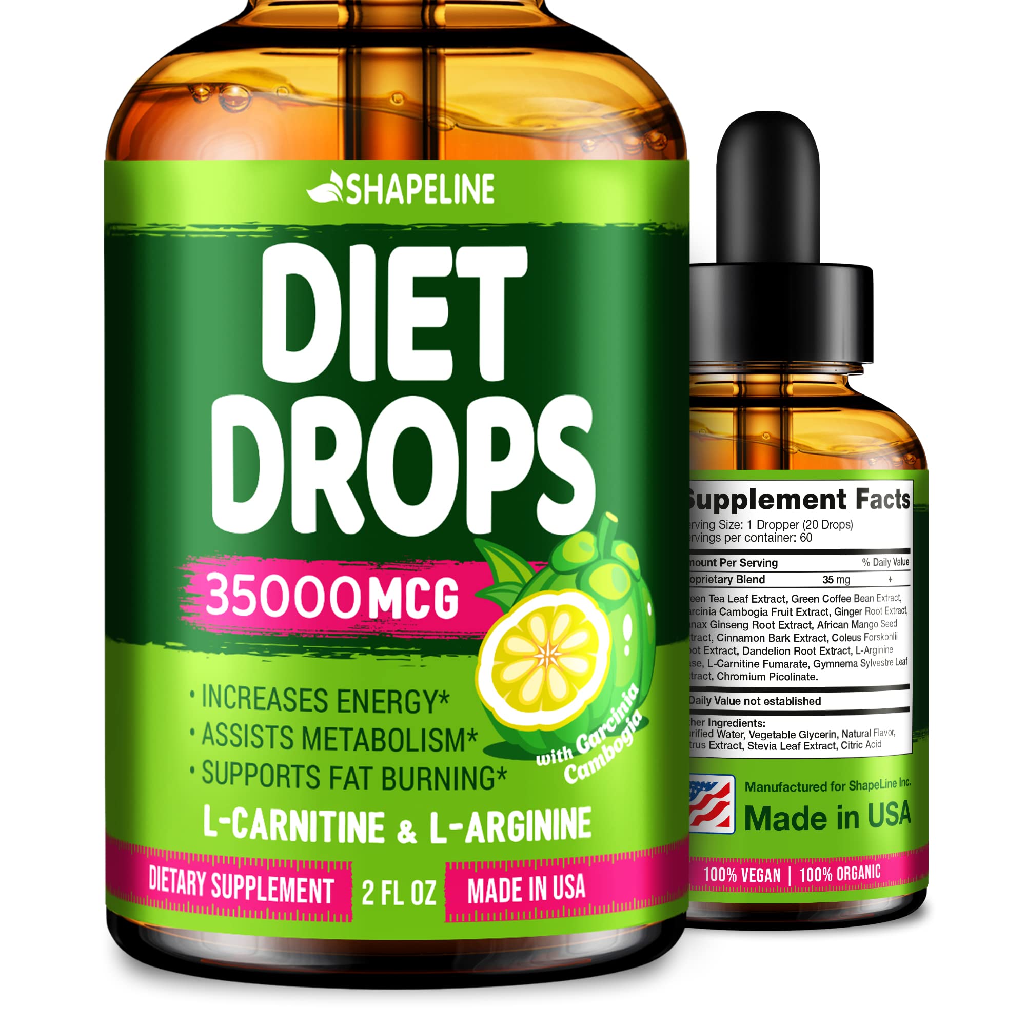 SHAPELINE Weight Loss Drops - Diet Drops 1 Fl Oz & 2 Fl Oz - Made in The USA - Appetite SHAPELINE Au supplements