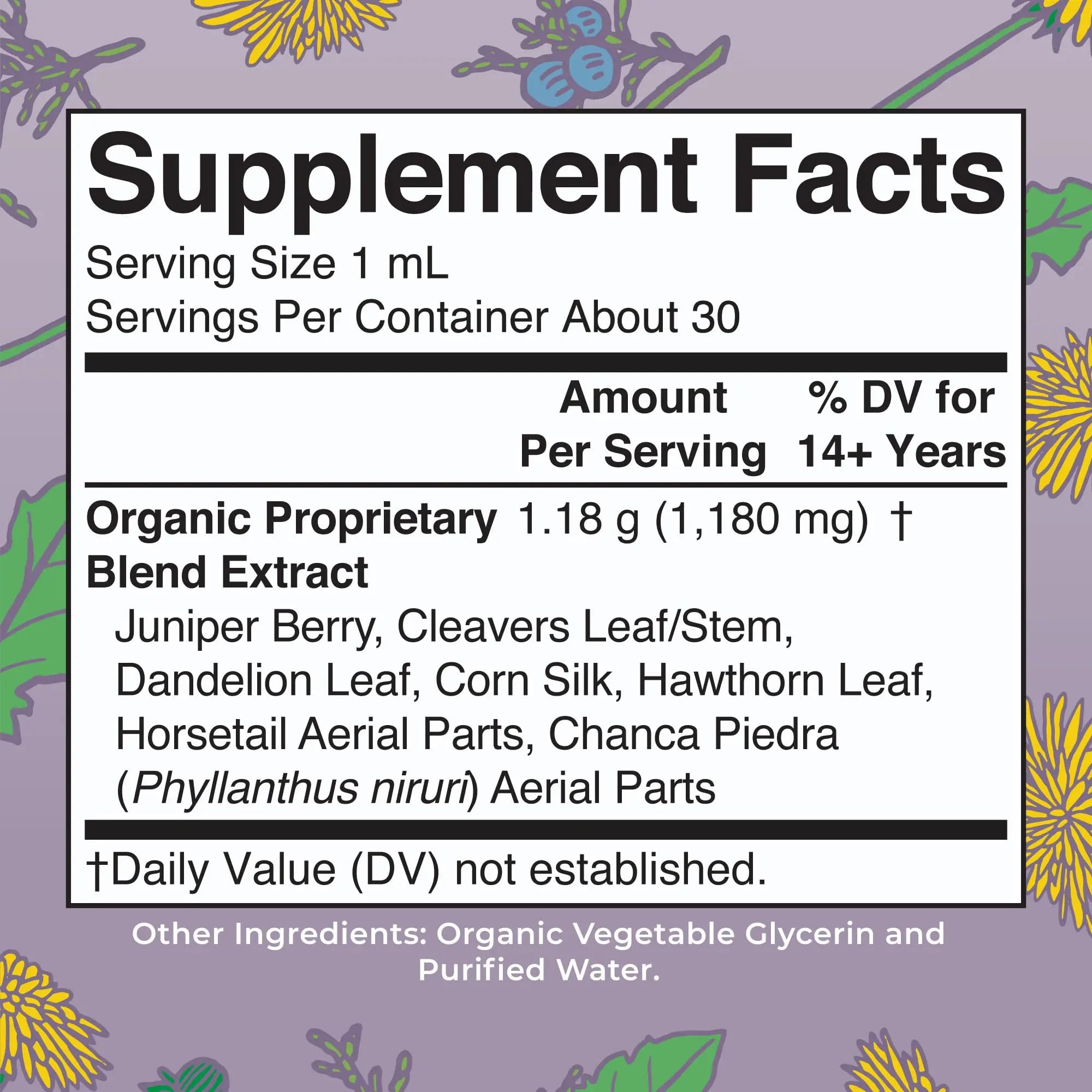 MaryRuth Organics Herbal Supplement Drops | Support Renal & Urinary Systems | Juniper Berry | Cleavers | Dandelion | Hawthorn | Horsetail & Chanca Piedra | Vegan | Non-GMO | 1 Fl Oz MARYRUTH'S Au supplements