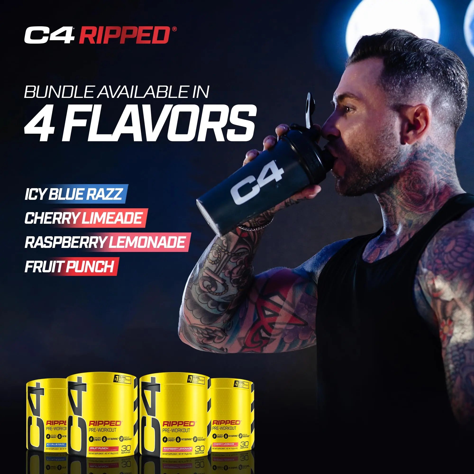 C4 Ripped & SuperHD, The Thermogenic Bundle, C4 Ripped Pre Workout Powder Cellucor Au supplements