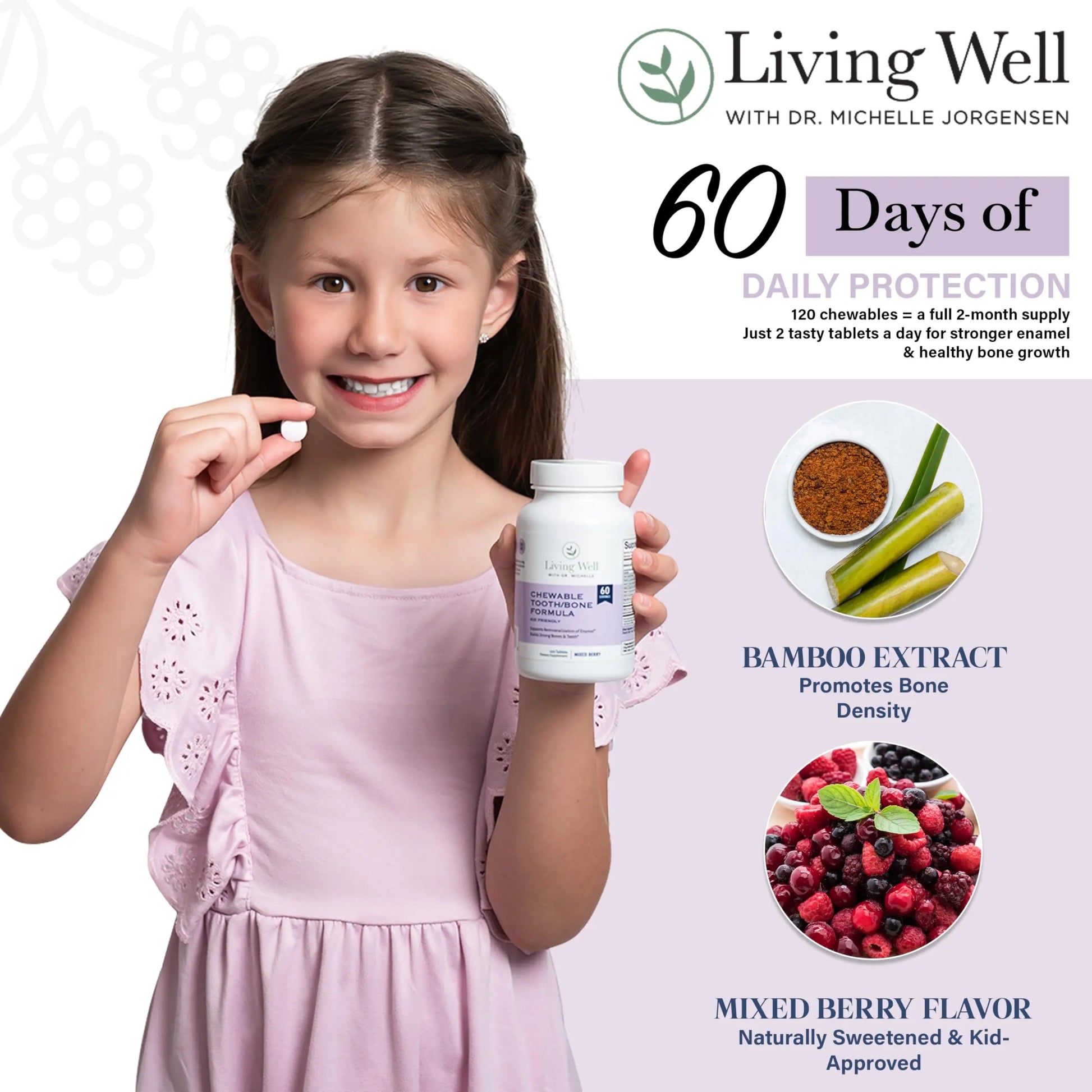 Kids Tooth & Bone Support Bundle | Chewable Calcium + D3 K2 & Liquid Vitamin D Supplement | Dentist-Developed | Strong Teeth, Enamel & Bone Health for Kids | Fluoride-Free, Non-GMO, Gluten-Free Living Well with Dr. Michelle Au supplements
