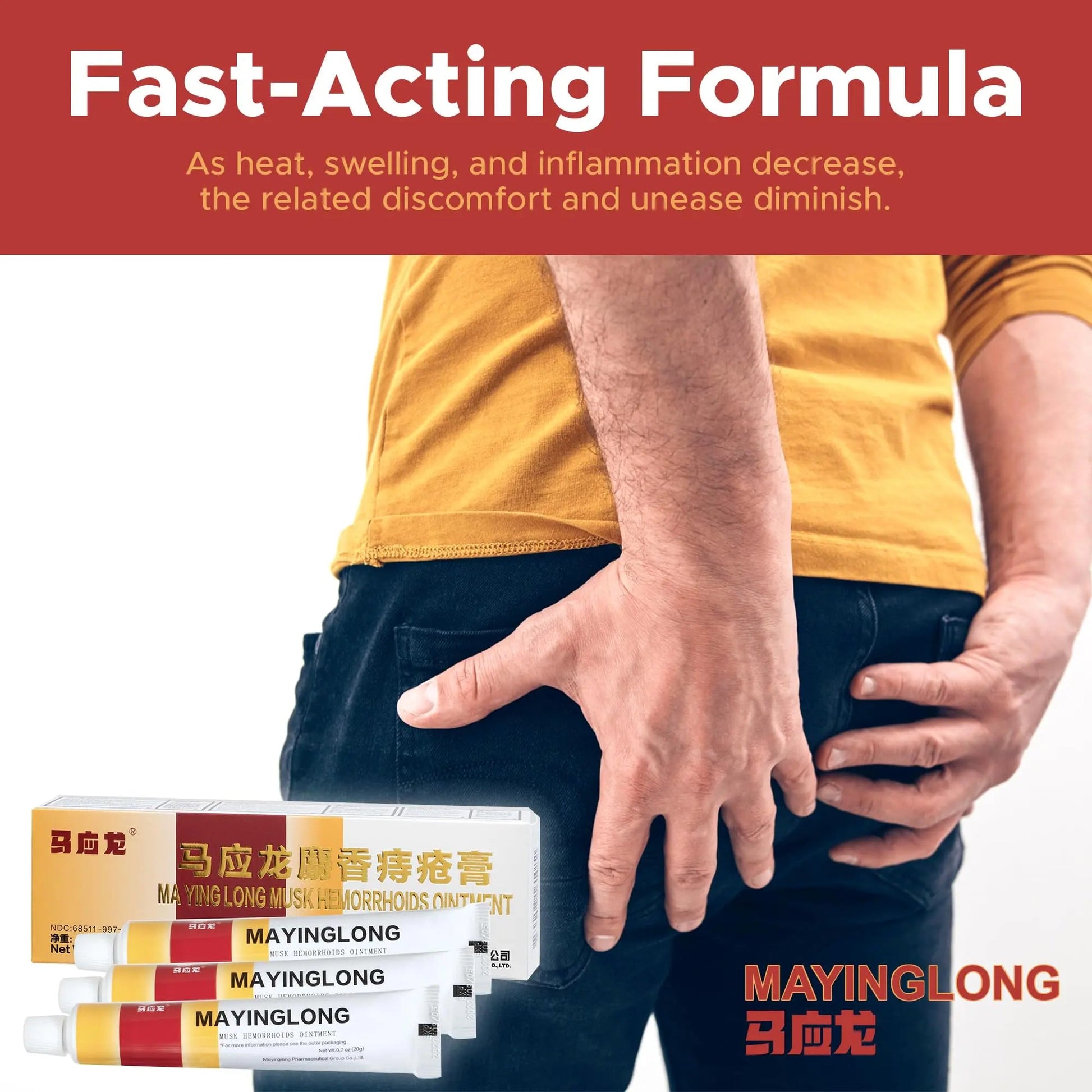 Mayinglong Musk Hemorrhoids Ointment (3 x 10g Tubes), 30g - Maximum Strength Formula for Hemorrhoidal Fast Relief, Soothes Itching, Burning & Discomfort - Fast-Acting Treatment to Shrink Swelling Mayinglong Au supplements