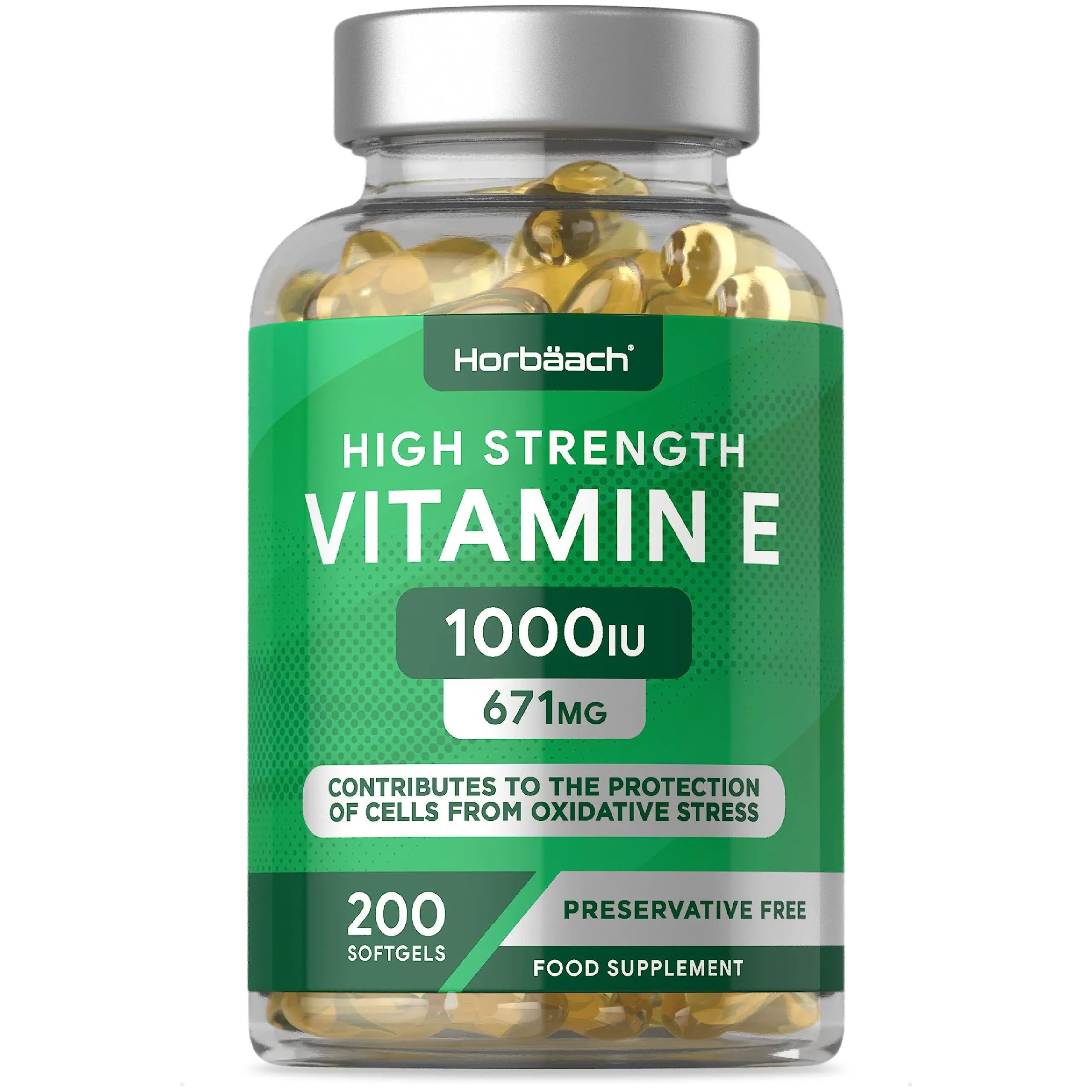 Vitamin E Capsules 1000iu | 200 Count | High Strength Vitamin E as DL-Alpha Tocopheryl Horbäach Au supplements