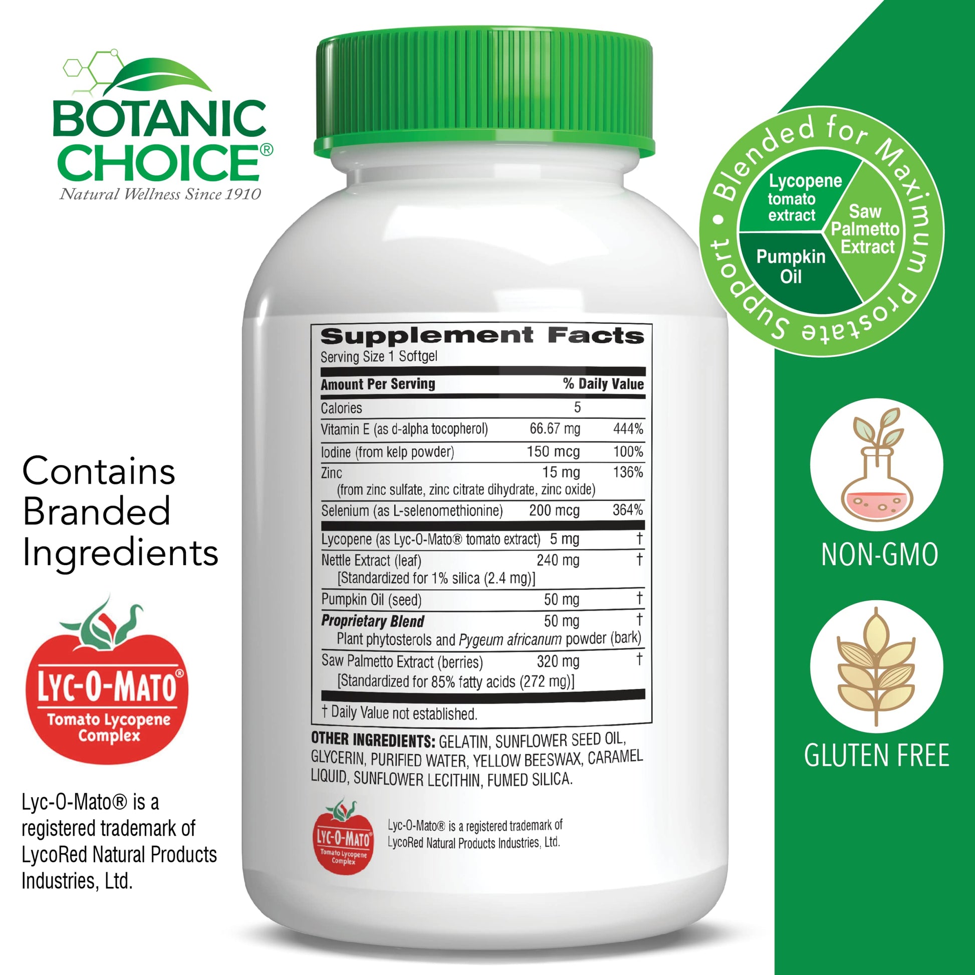 Botanic Choice Mega Fruits and Veggies Blend (60 Capsules) + Prostate 9 Complex (30 Softgels) Bundle - Energy Balance & Superfood Supplement + Urinary Flow & Cellular Health Botanic Choice Au supplements