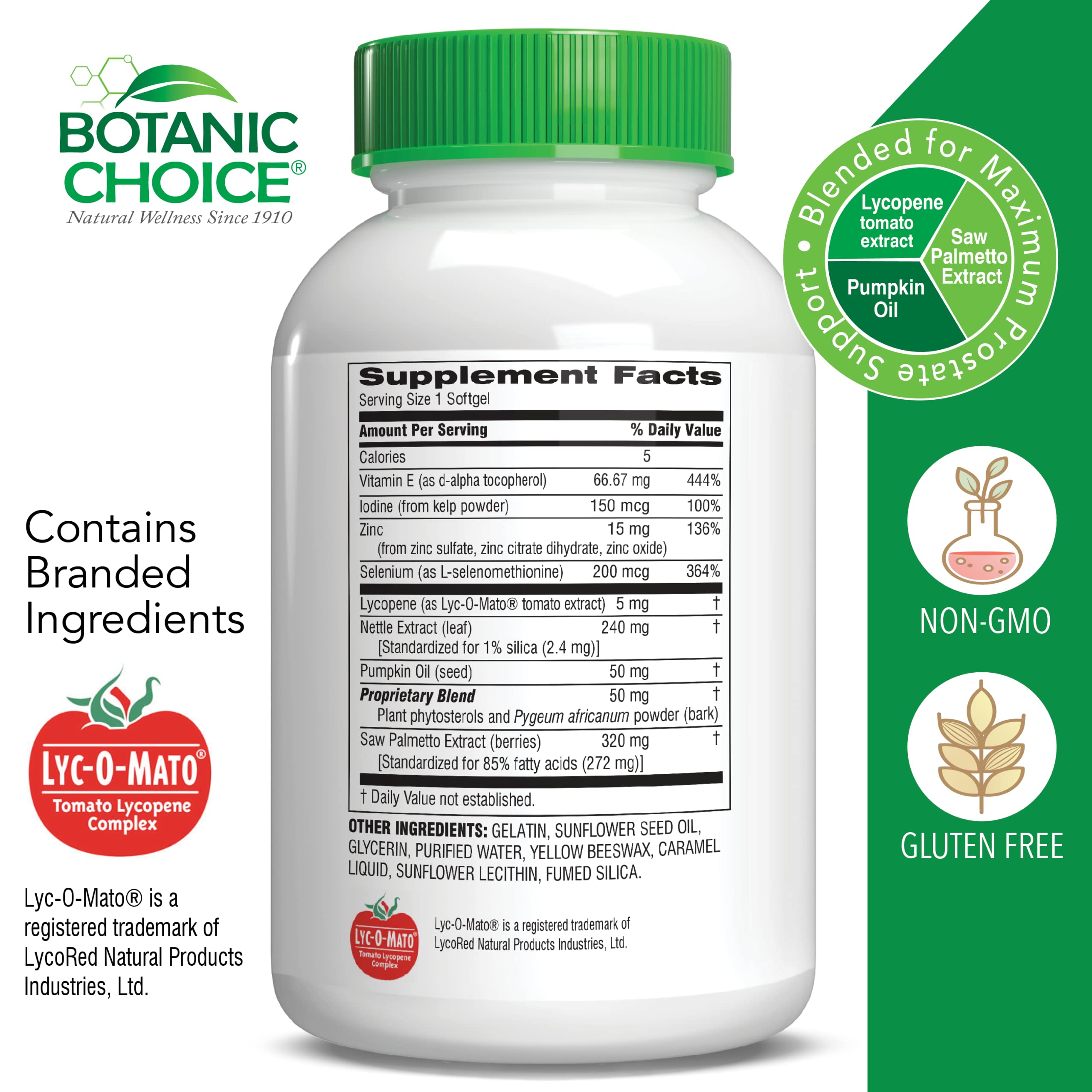 Botanic Choice Mega Fruits and Veggies Blend (60 Capsules) + Prostate 9 Complex (30 Softgels) Bundle - Energy Balance & Superfood Supplement + Urinary Flow & Cellular Health Botanic Choice Au supplements