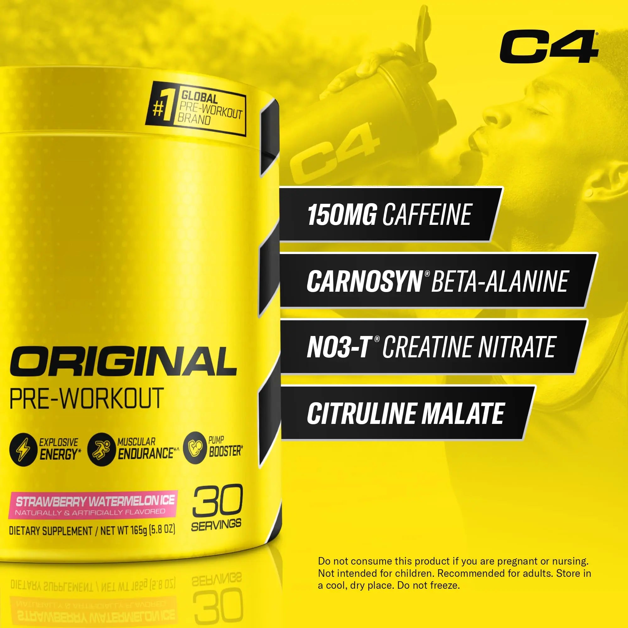 Cellucor C4 Original Pre Workout Powder Strawberry Watermelon Ice Sugar Free Preworkou Cellucor Au supplements