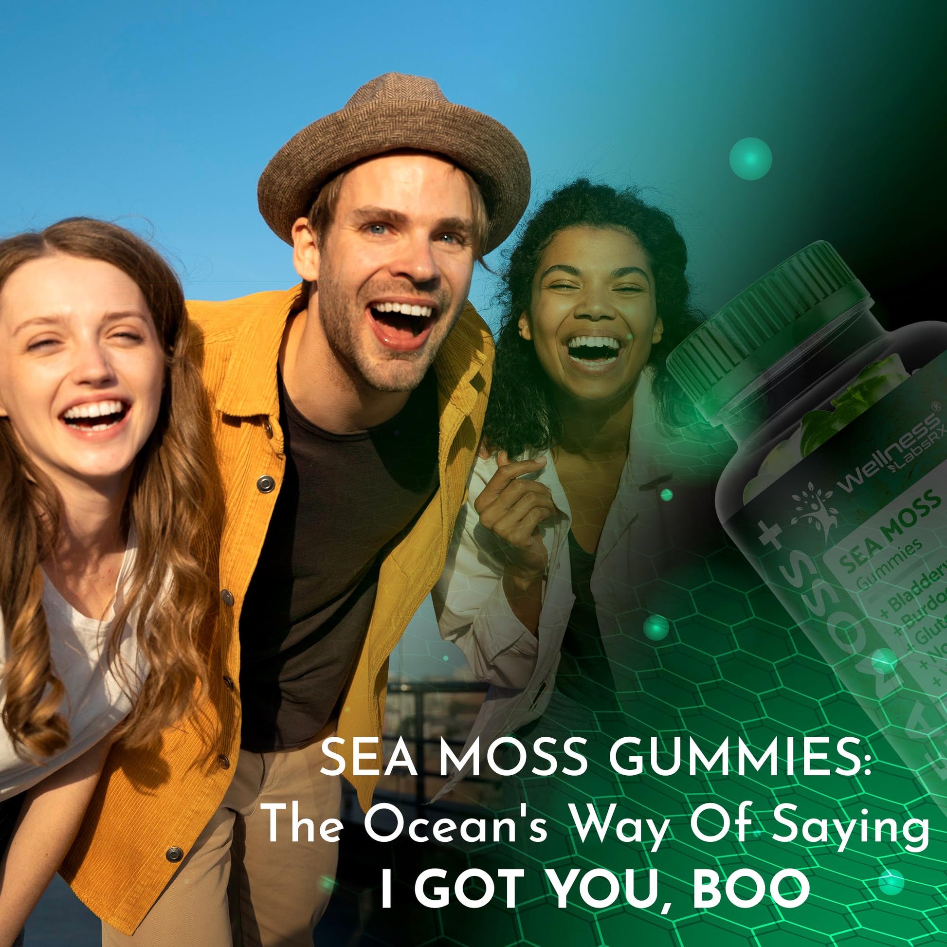 WELLNESS LABSRX Sea Moss Gummies, 3200mg Irish Sea Moss Mixed Berry Flavor with Maximum Potency Bladderwrack and Burdock Root - Supports Skin, Energy and Immunity - 180 Count WELLNESS LABSRX Au supplements