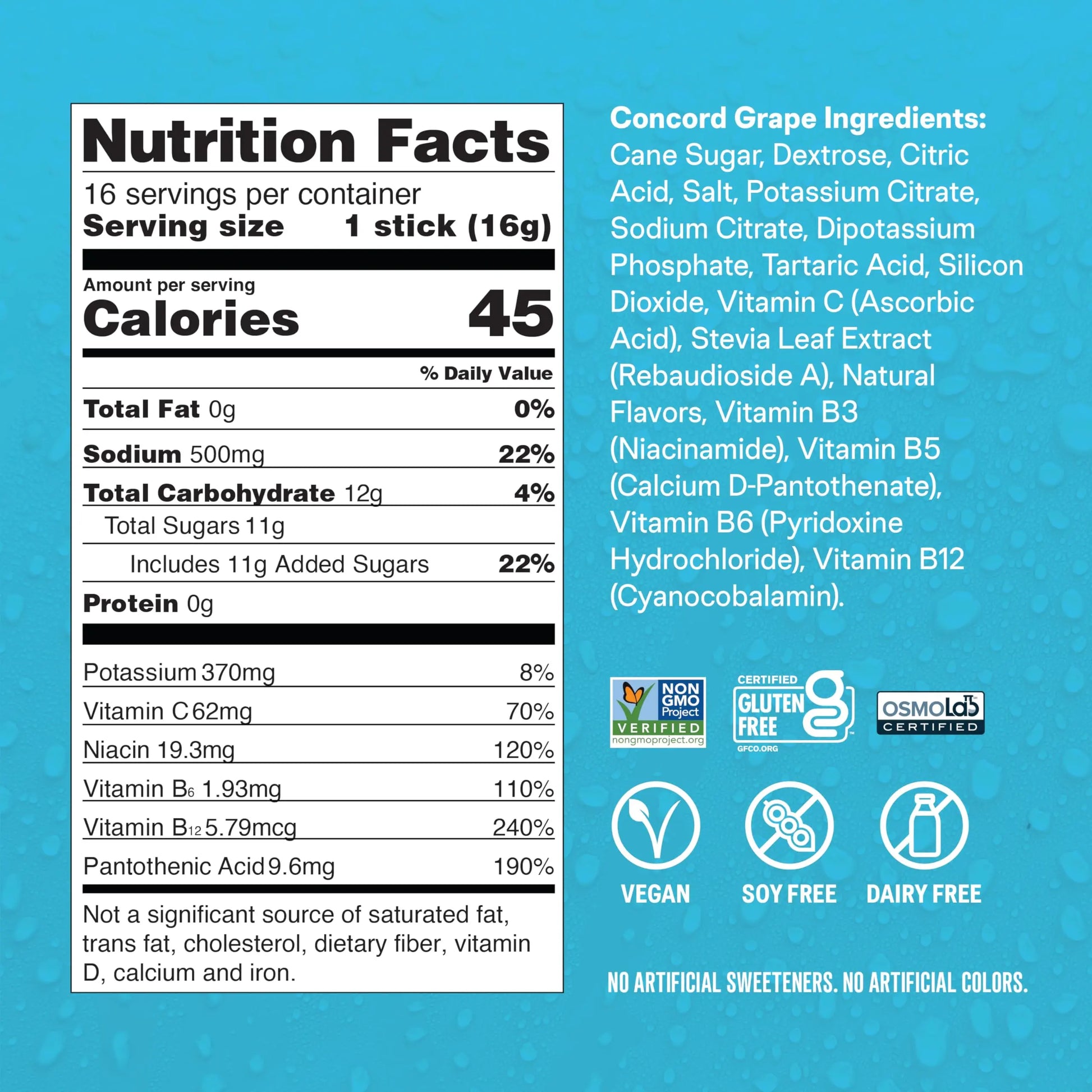 Liquid I.V.® Hydration Multiplier - Concord Grape | Electrolyte Powder Drink Mix | 3 Pack (48 Servings) Liquid I.V. Au supplements