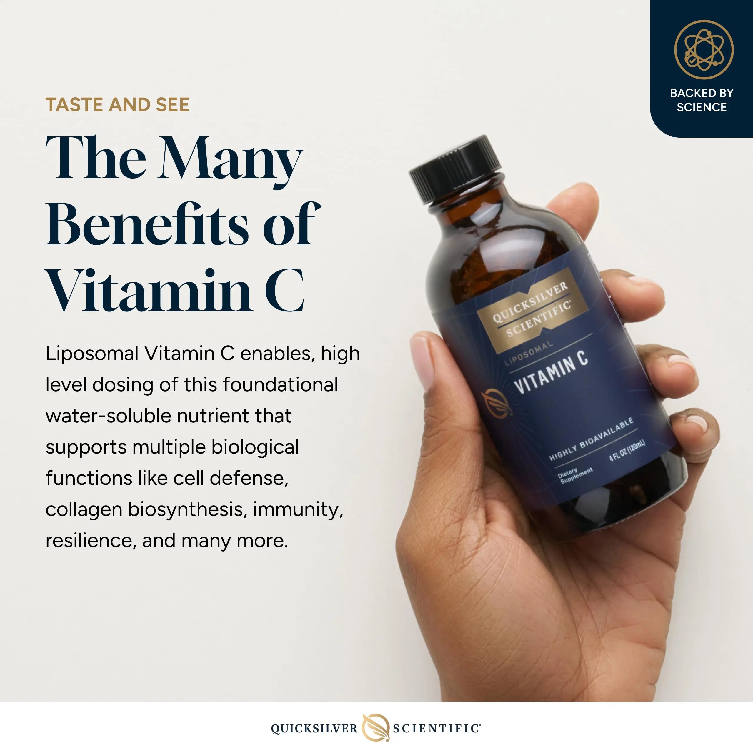 Quicksilver Scientific Liposomal Vitamin C - 1000mg Buffered Liquid Vitamin C Supplement - Immune + Antioxidant Support - Liposomes for Superior Absorption - Vegan + Non-GMO (4oz / 120ml) Quicksilver Scientific Au supplements