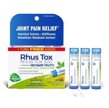 Boiron Rhus Tox 30C Homeopathic Medicine for Relief from Joint Pain, Muscle Aches, Swollen or Stiff Joints, and Weather Related Aches - 3 Count (240 Pellets) Boiron Au supplements