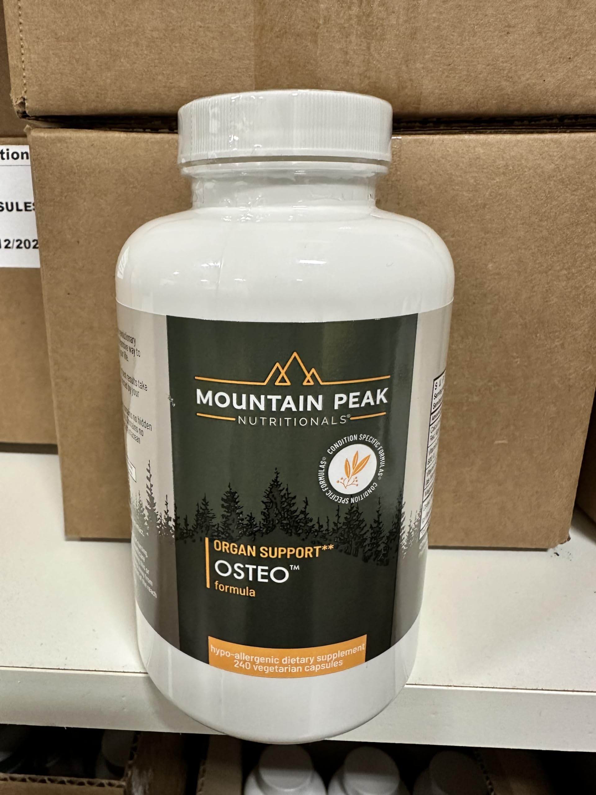 Mountain Peak Nutritionals Osteo Supplement - Organ & Strong Bone Support, Promotes Bone Health - With Vitamins D3, K2, Calcium, and Magnesium - Bone Building & Strengthening (240 Vegetarian Capsules) Mountain Peak Nutritionals Au supplements