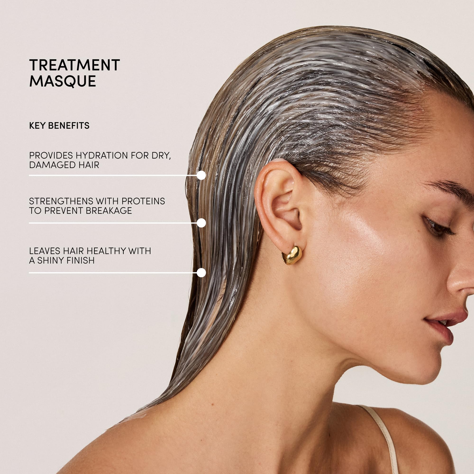 OUAI Thick Hair Mask - Treatment Masque with Almond Oil, Olive Oil, & Hydrolyzed Keratin to Restore Damaged Hair - Phthalate & Paraben Free Masque (3.4 Oz) OUAI Au supplements