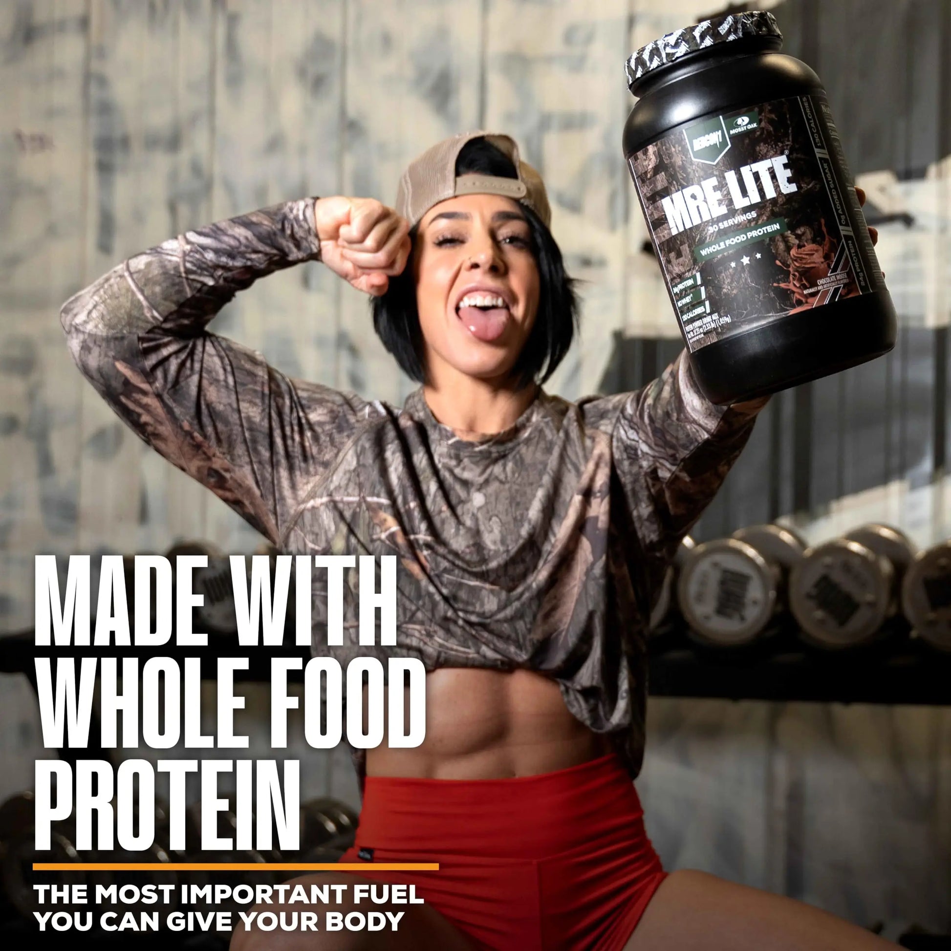 REDCON1 x Mossy Oak MRE Lite Whole Food Protein Powder, Chocolate Moose - Low Carb REDCON1 Au supplements