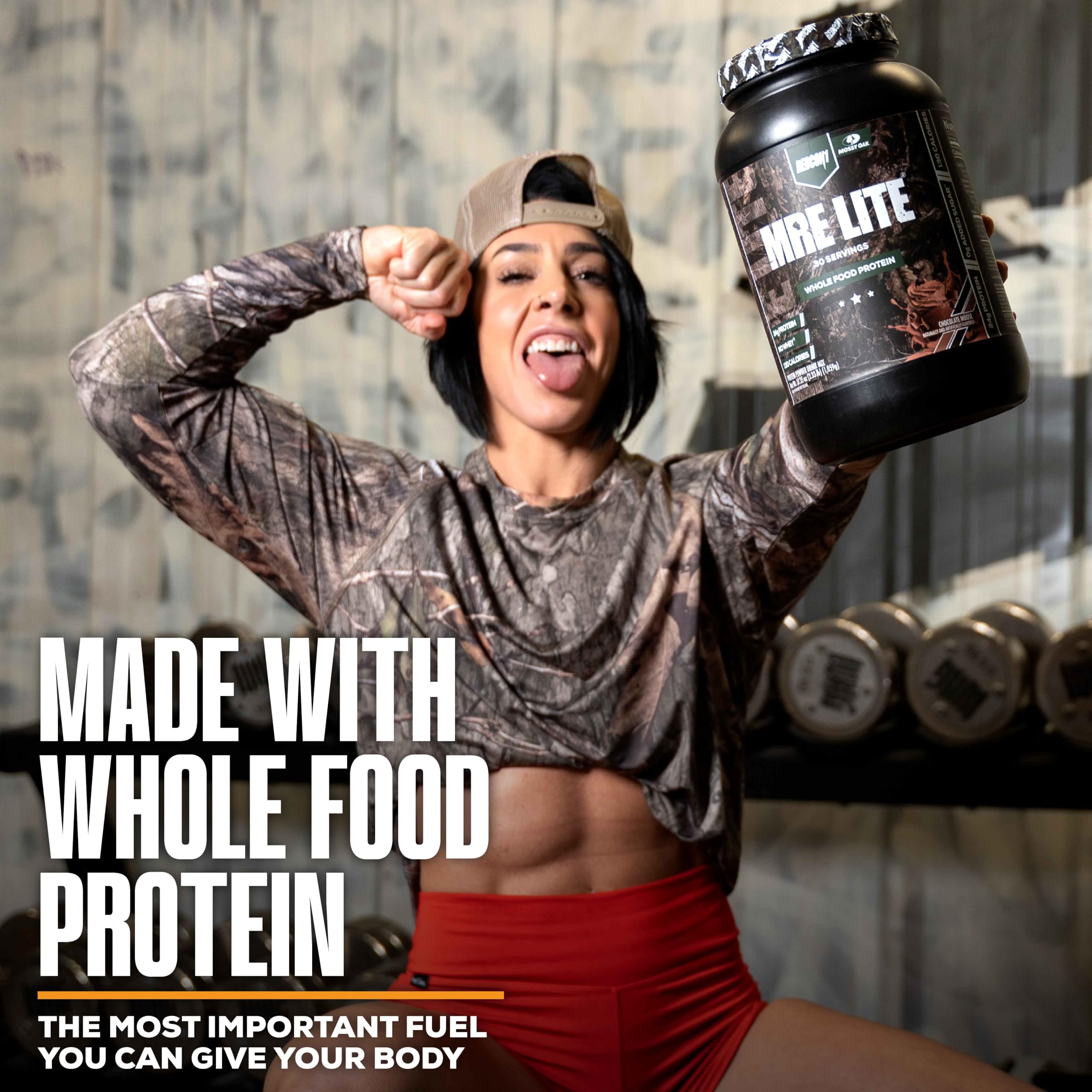 REDCON1 x Mossy Oak MRE Lite Whole Food Protein Powder, Chocolate Moose - Low Carb REDCON1 Au supplements