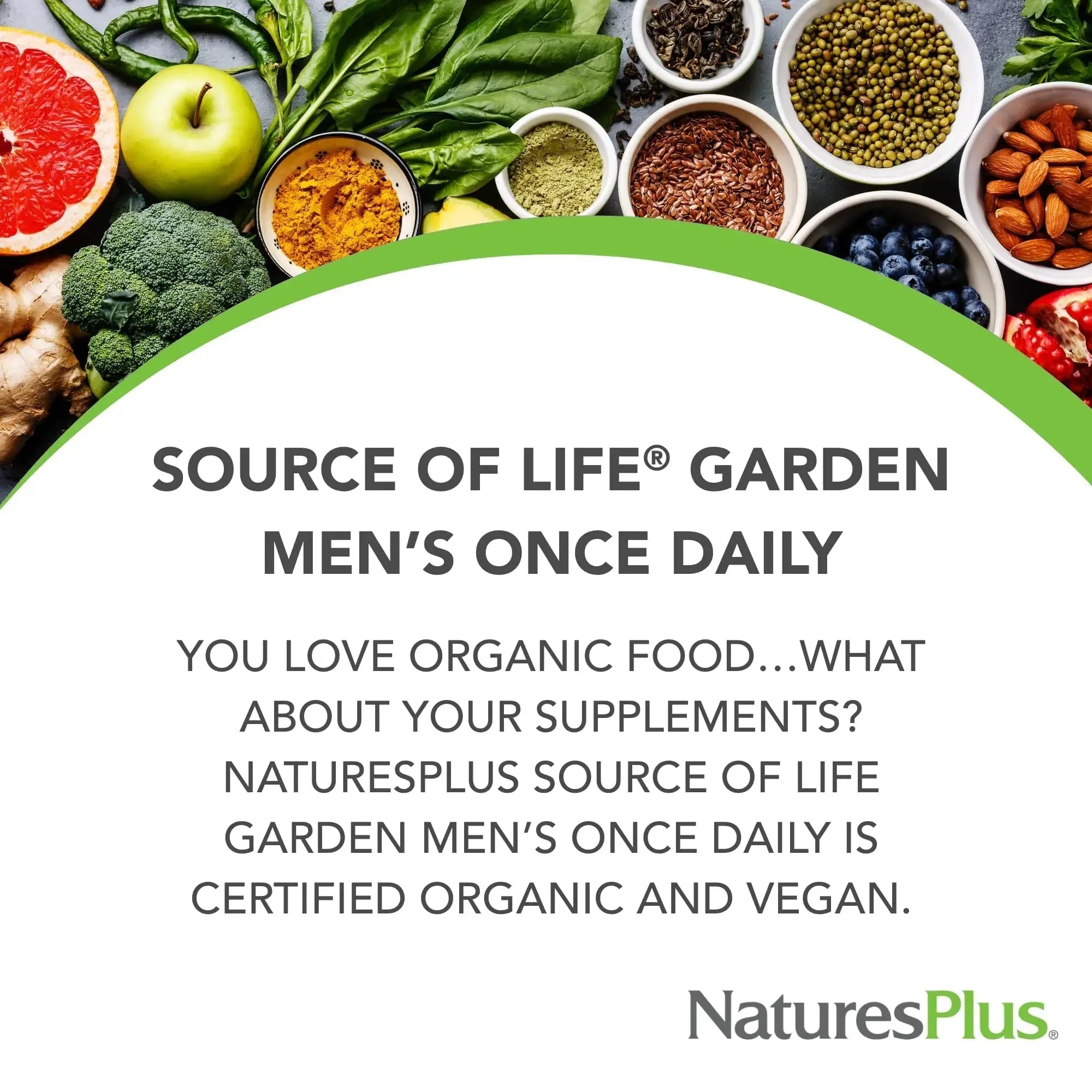 NaturesPlus Source of Life Garden Men’s Once Daily Multivitamin - 30 Tablets - Supports Energy & Stamina Nature's Plus Au supplements
