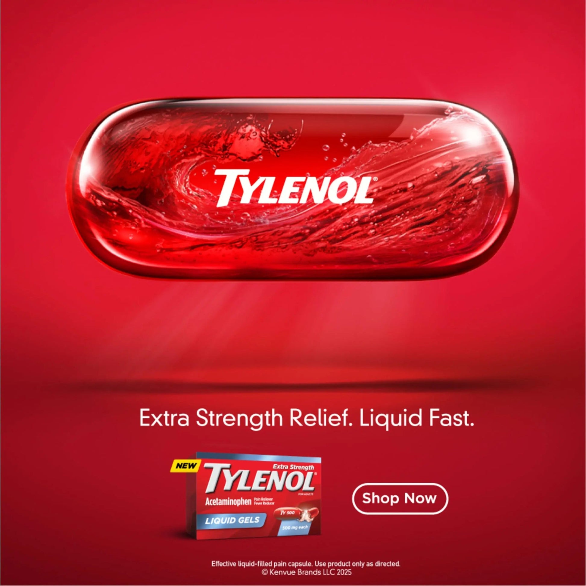Tylenol Extra Strength Liquid Gels, Fast, Strong Pain Relief, Fever Reducer for Adults with 500 mg Acetaminophen, Fast-Acting Liquid Gel Capsules for Headaches & Minor Pain Relief, 40 Count Tylenol Au supplements