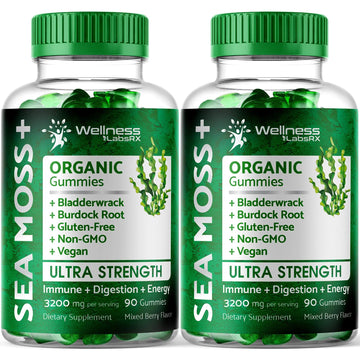 WELLNESS LABSRX Sea Moss Gummies, 3200mg Organic Seamoss, Irish Sea Moss WELLNESS LABSRX Au supplements