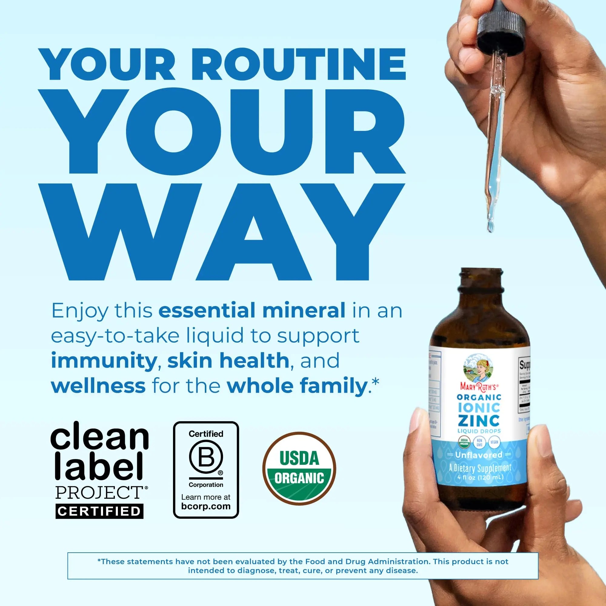 MaryRuth's Organic Liquid Zinc Supplement for Kids & Adults | Immune Support | Skin Health | Antioxidant | Cellular Metabolism | Zinc Sulfate MARYRUTH'S Au supplements