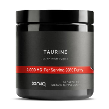 Toniiq 2000mg Taurine Supplement - High Purity Taurine Powder Capsules, 98%+ Pure Toniiq Au supplements