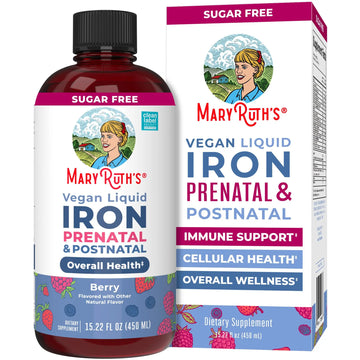MaryRuth Organics | Liquid Iron Supplement Prenatal & Postnatal for Pregnant & Lactating | Iron Deficiency | Immune Support | Sugar/Gluten Free | Vegan | Non-GMO | 15.22 Fl Oz MARYRUTH'S Au supplements